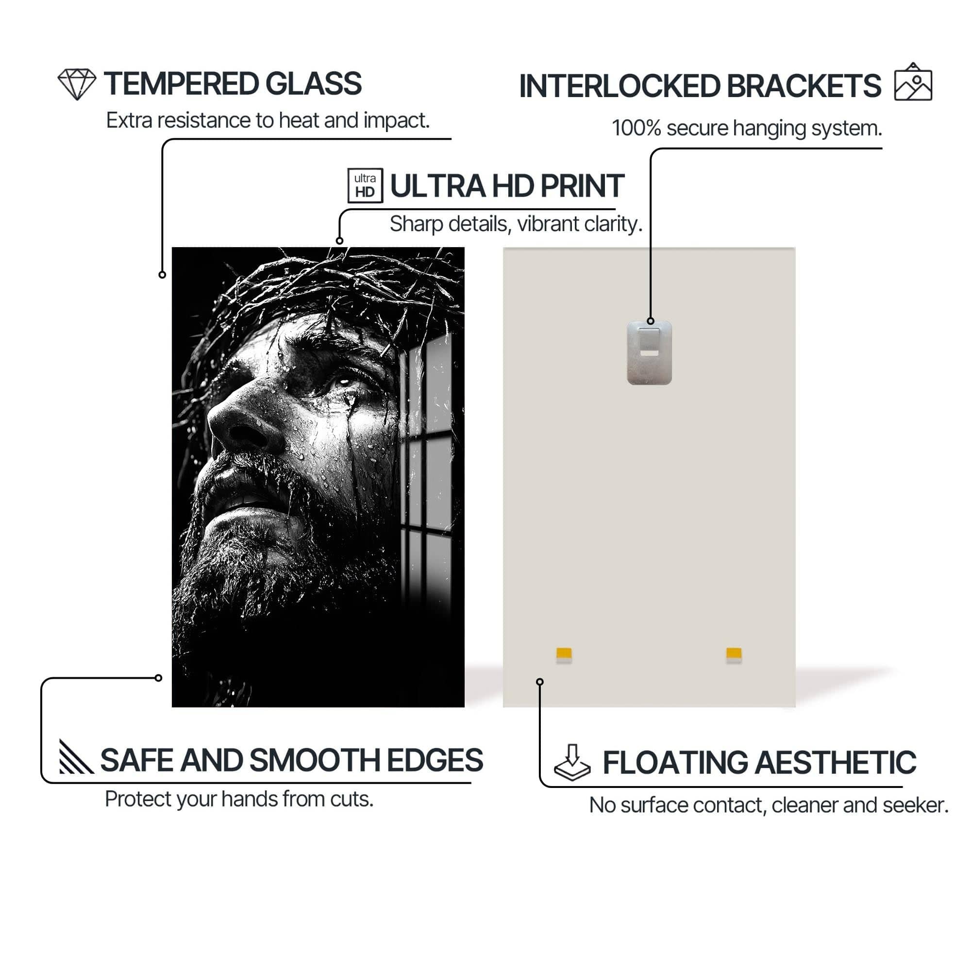 Artronauts Glass Print Crown of Sorrow– Christian Tempered Glass Wall Art