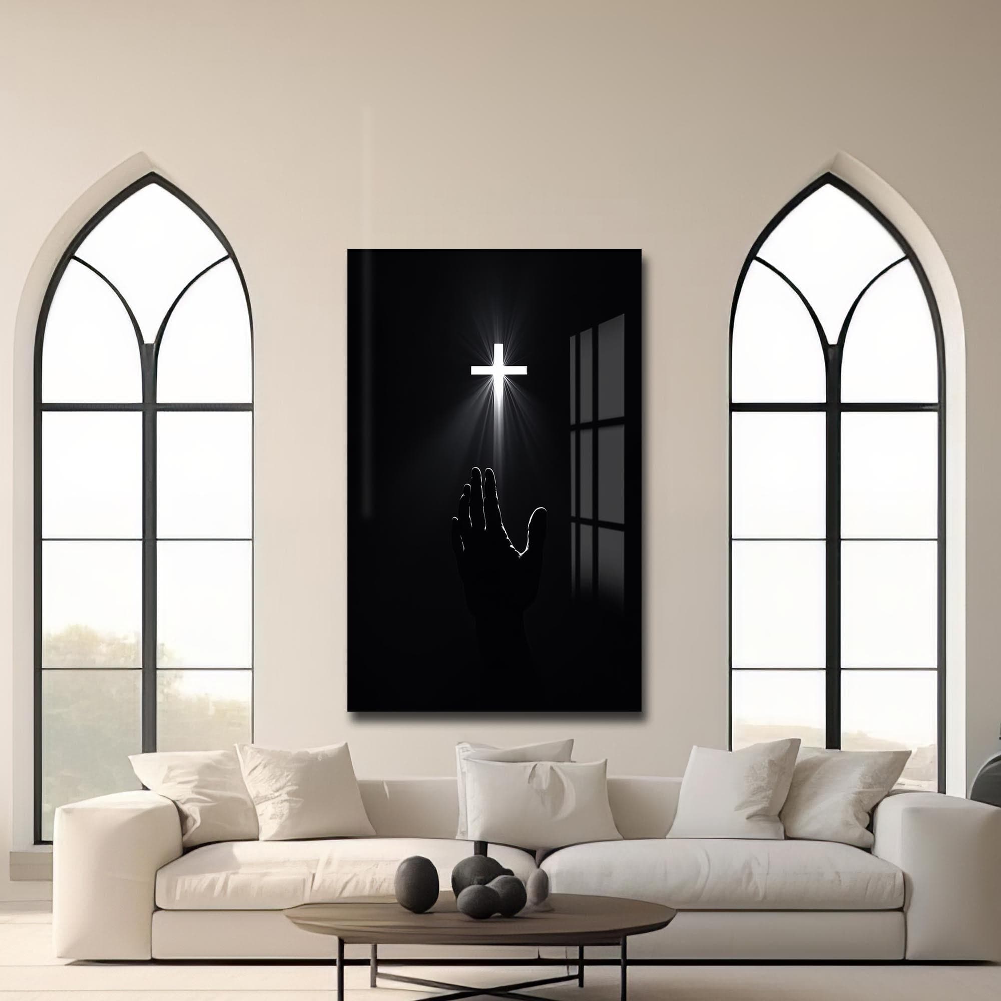 Artronauts Glass Print Reach for the Light– Christian Tempered Glass Wall Art