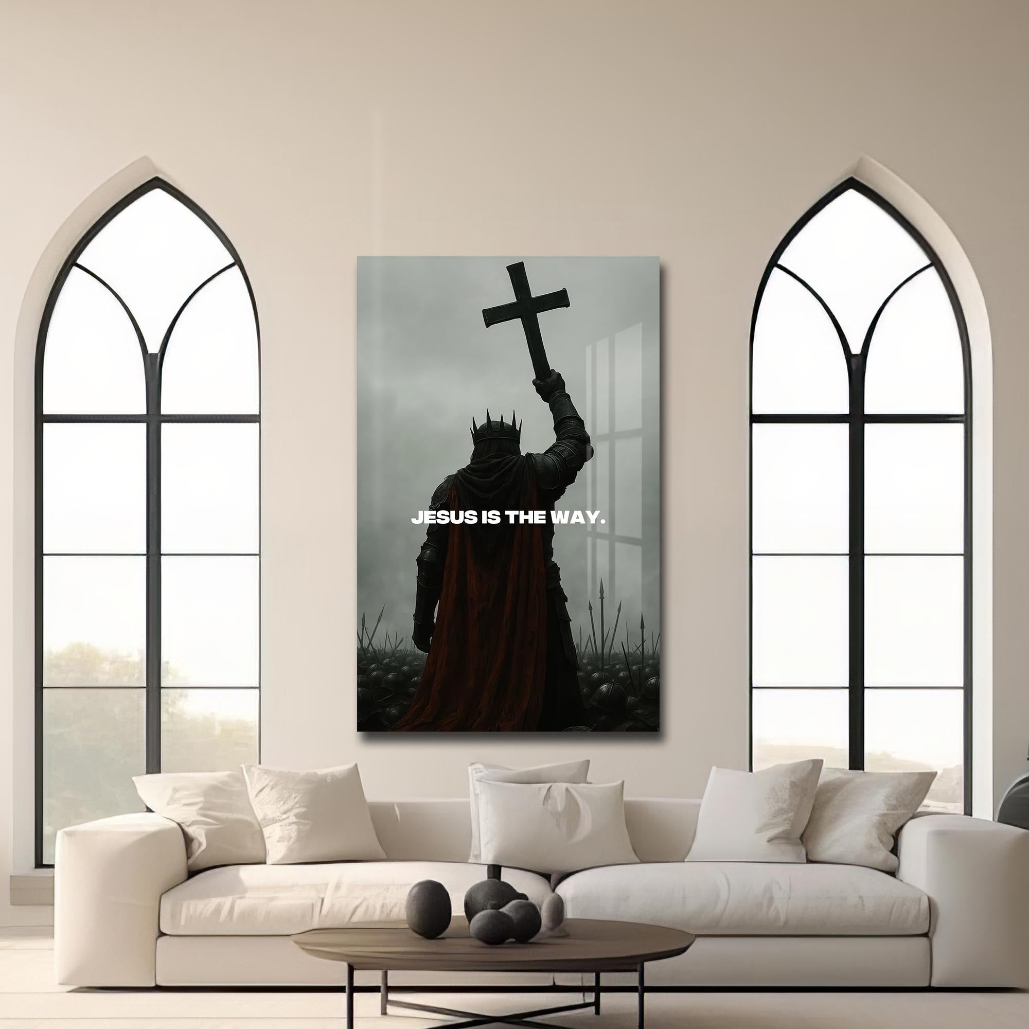 Artronauts Glass Print Jesus Is the Way– Christian Tempered Glass Wall Art