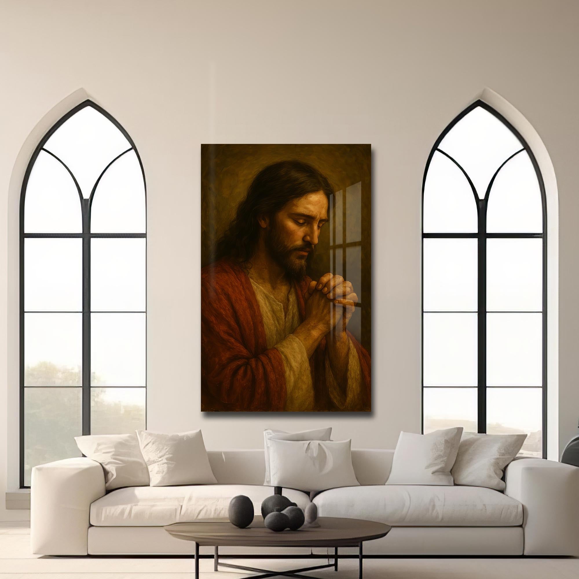 Artronauts Glass Print Sacred Devotion– Christian Tempered Glass Wall Art