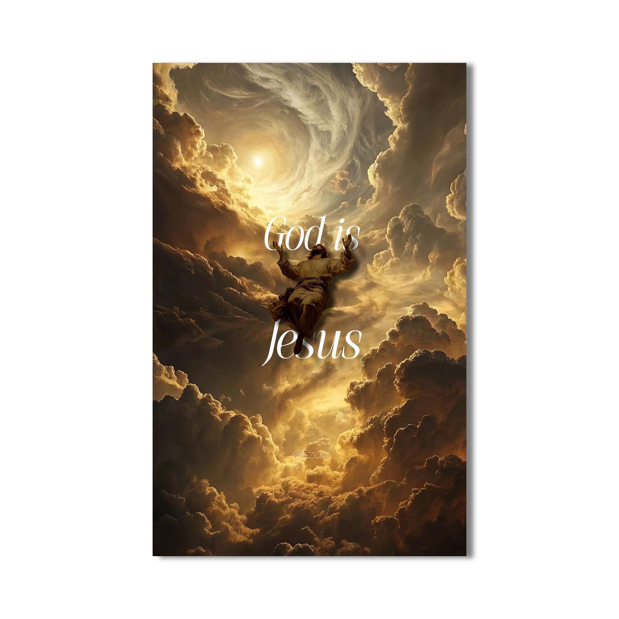 Artronauts Glass Print Christ Ascending in Light– Christian Tempered Glass Wall Art