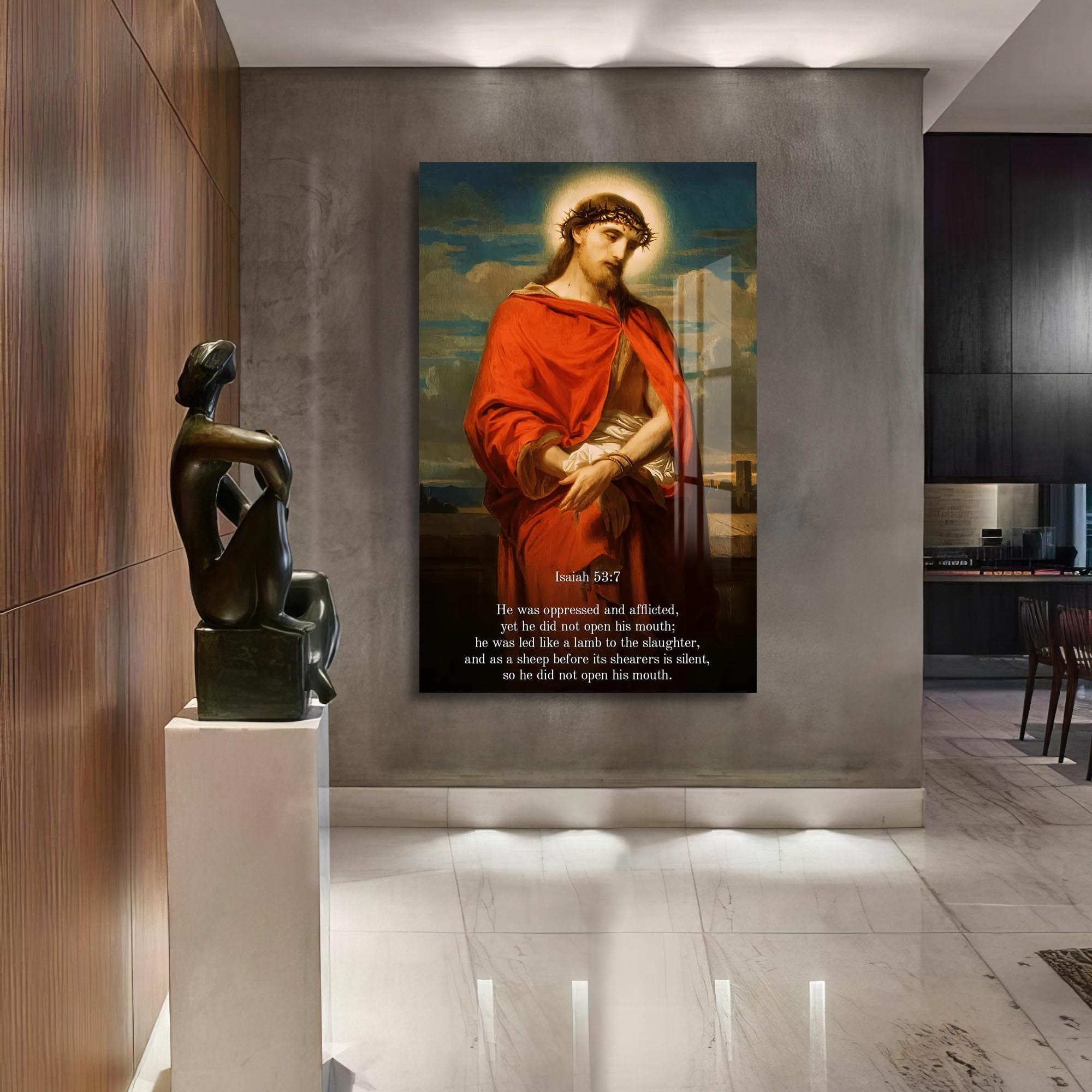 Artronauts Glass Print Christ with Halo– Christian Tempered Glass Wall Art