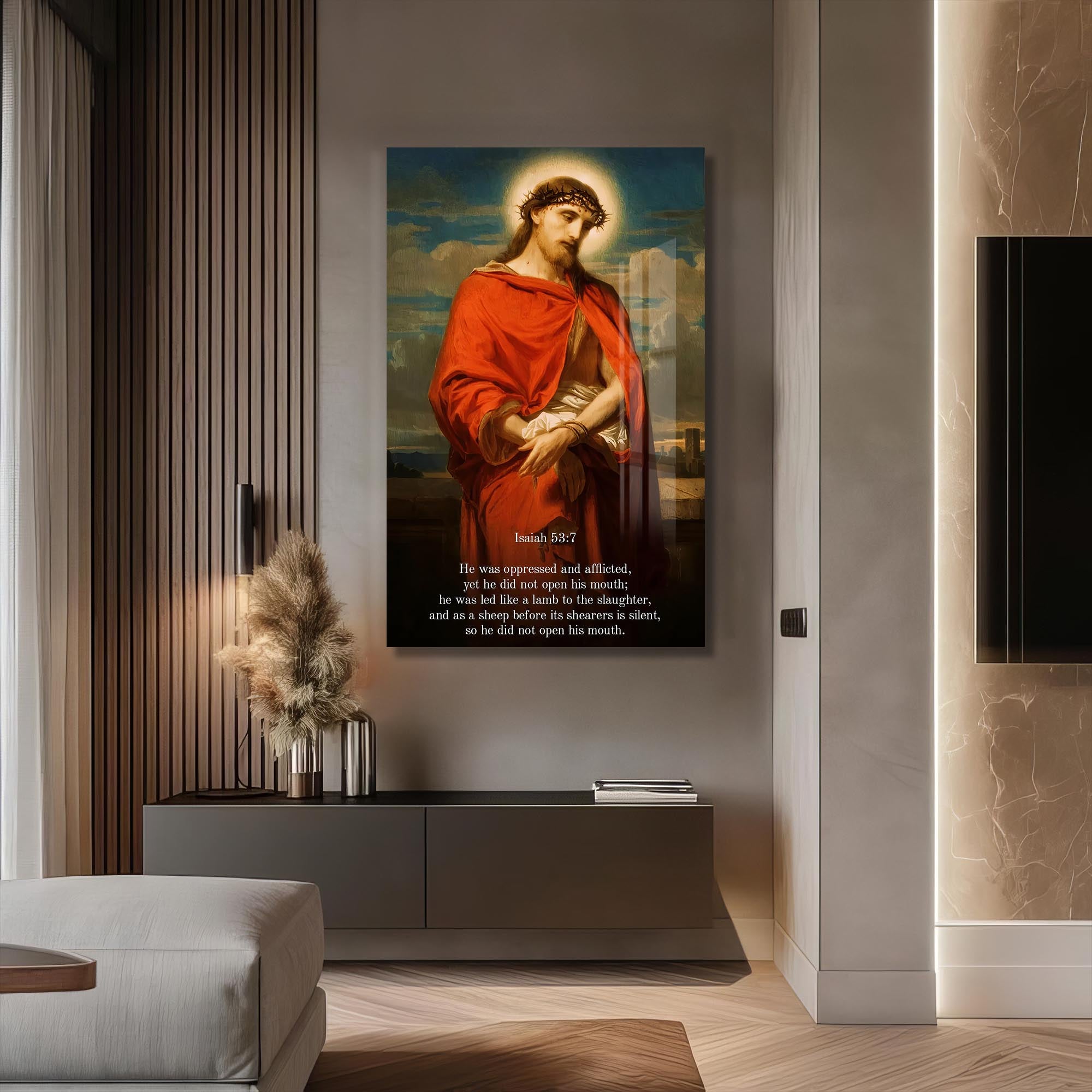 Artronauts Glass Print Christ with Halo– Christian Tempered Glass Wall Art