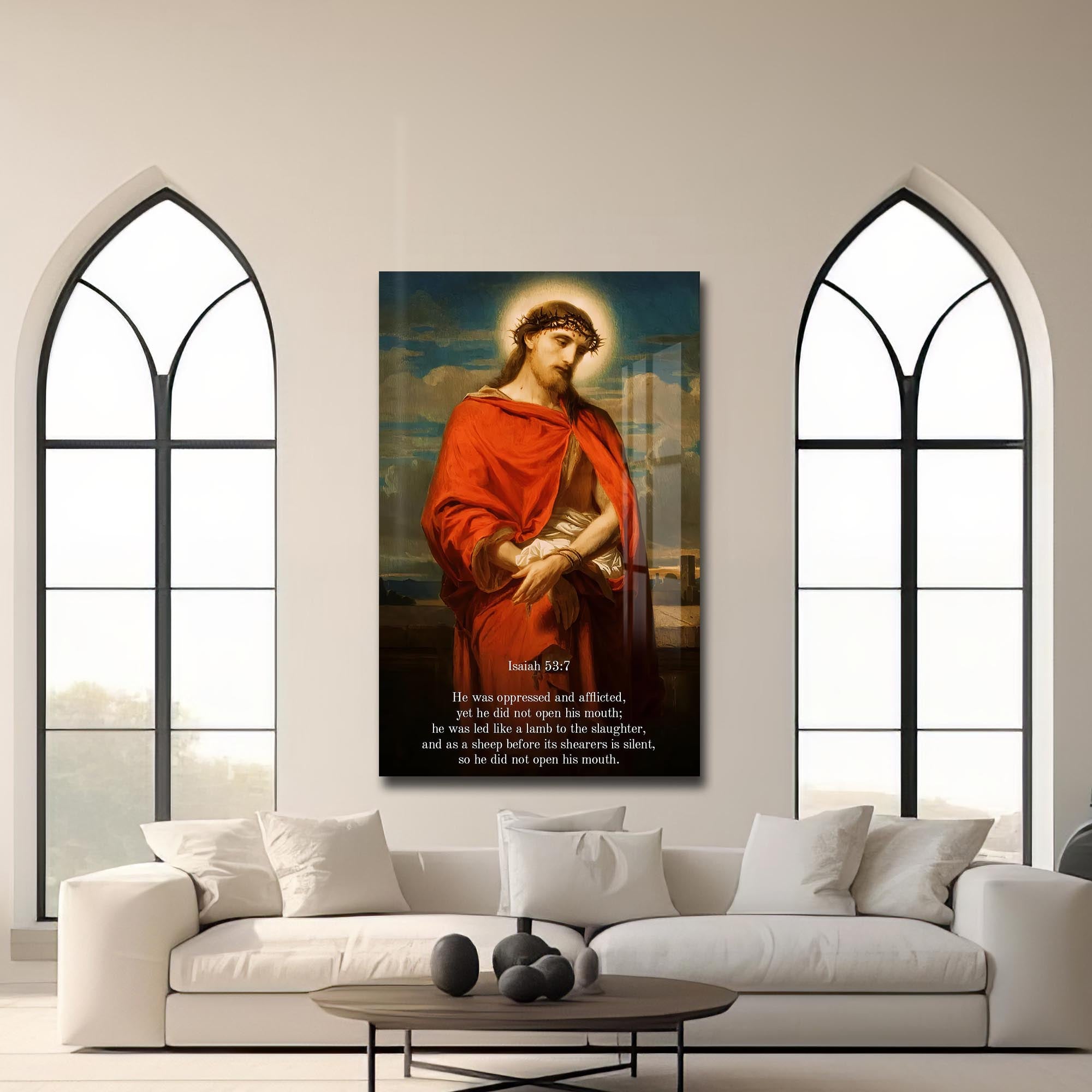 Artronauts Glass Print Christ with Halo– Christian Tempered Glass Wall Art