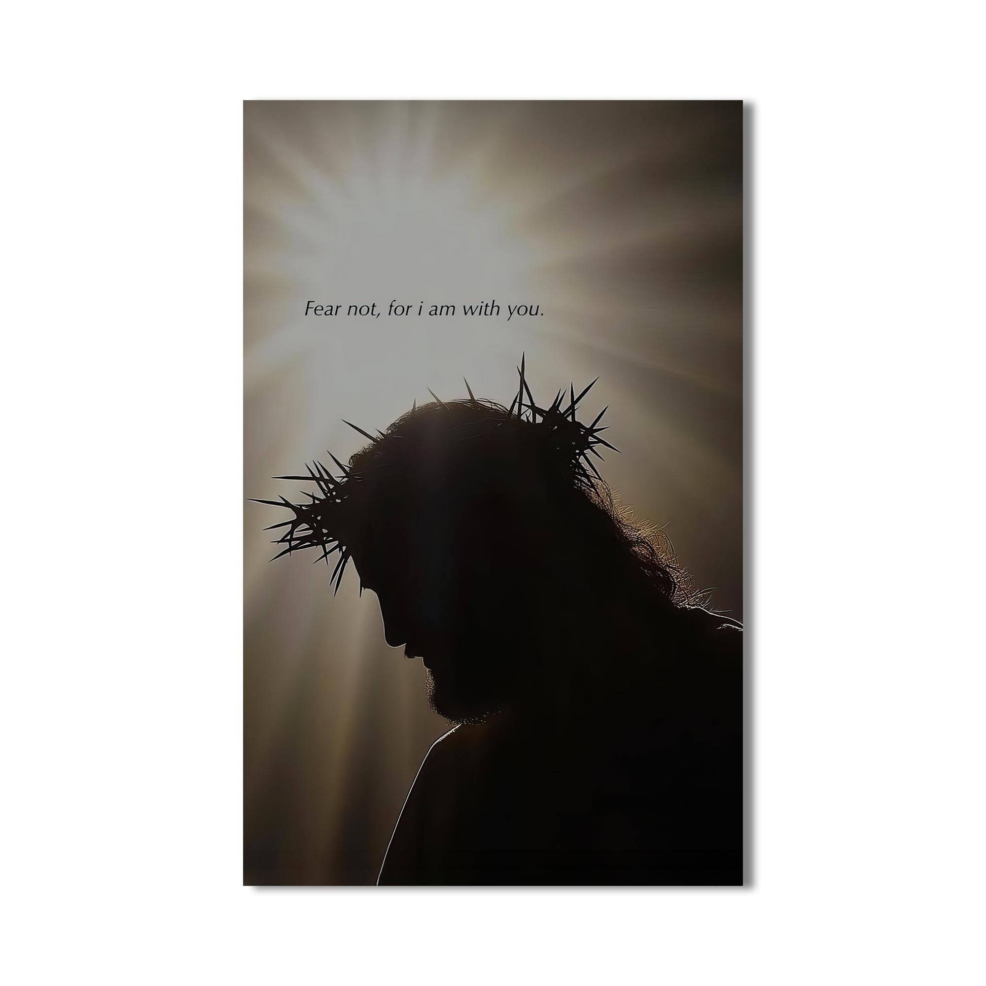 Artronauts Glass Print Crown of Thorns Silhouette– Christian Tempered Glass Wall Art