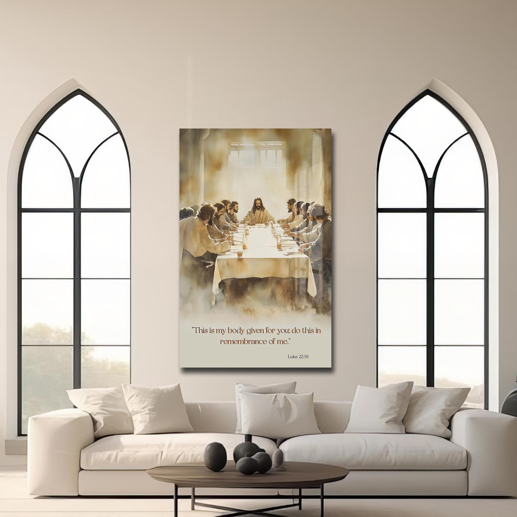 Artronauts Glass Print The Last Supper Scene– Christian Tempered Glass Wall Art