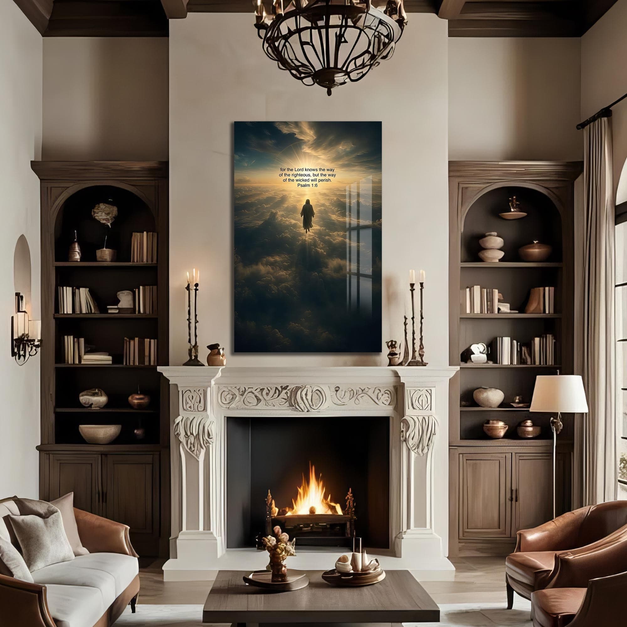 Artronauts Glass Print Christ Walking Toward Heaven– Christian Tempered Glass Wall Art