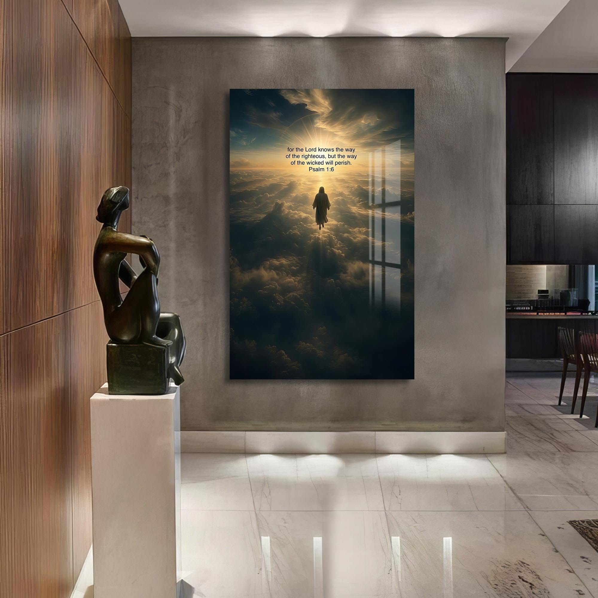 Artronauts Glass Print Christ Walking Toward Heaven– Christian Tempered Glass Wall Art
