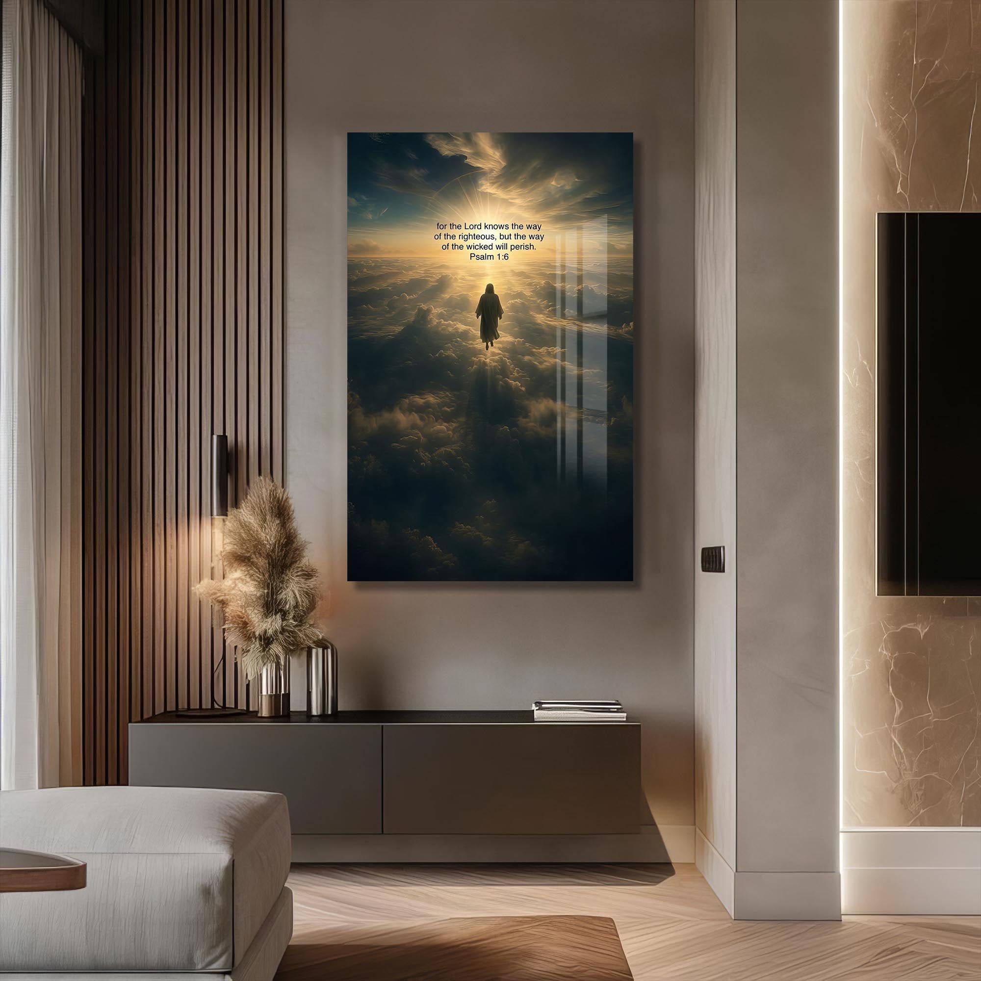 Artronauts Glass Print Christ Walking Toward Heaven– Christian Tempered Glass Wall Art