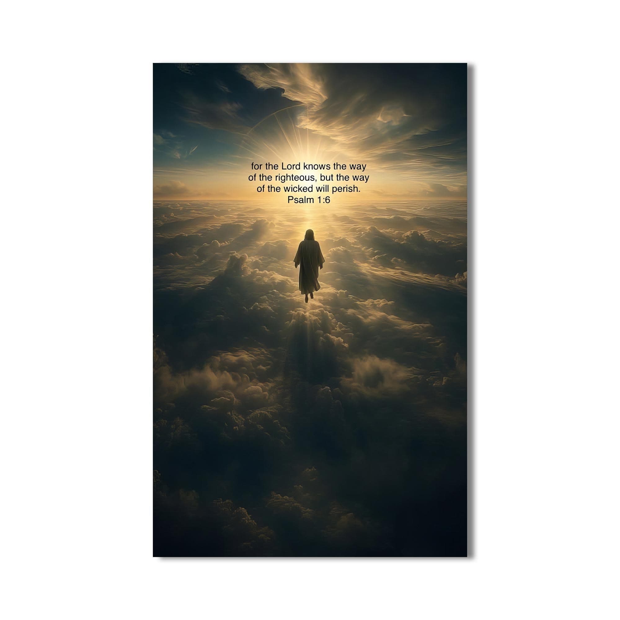 Artronauts Glass Print Christ Walking Toward Heaven– Christian Tempered Glass Wall Art