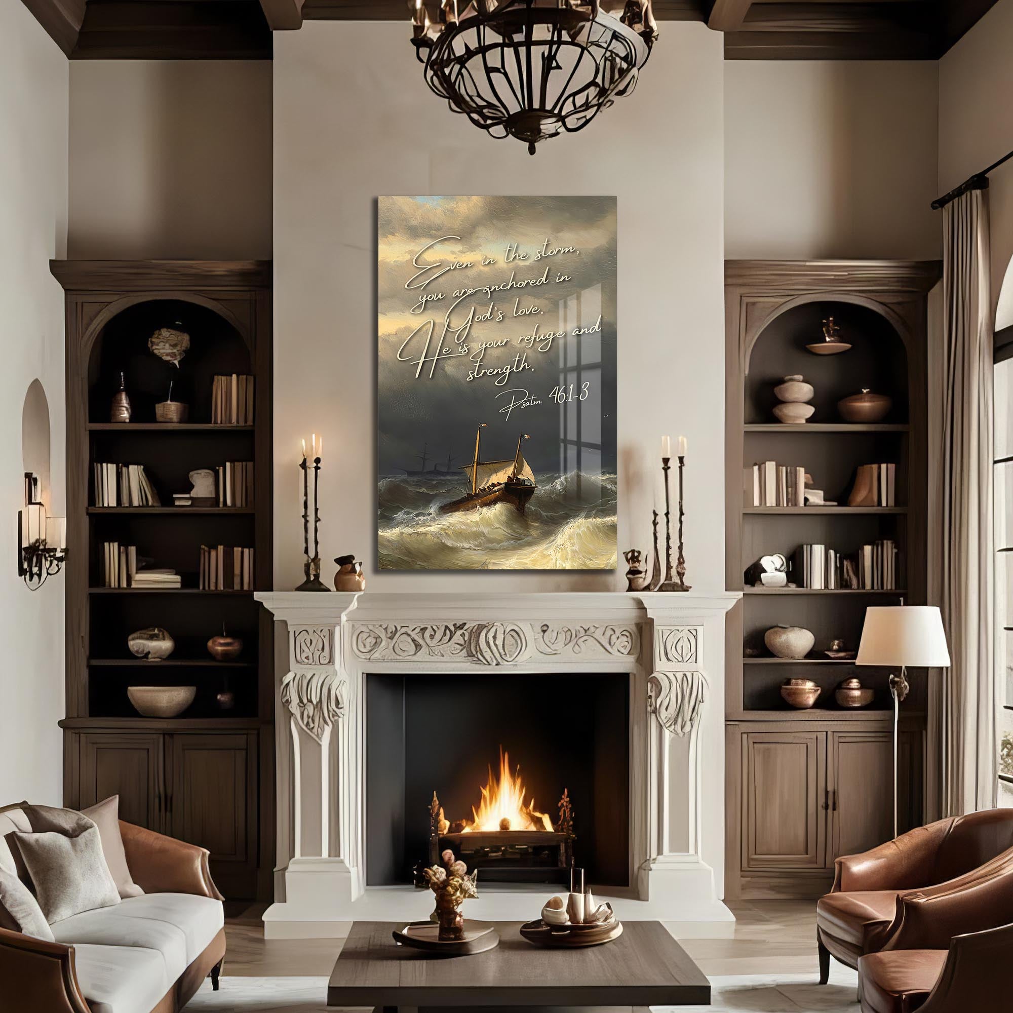 Artronauts Glass Print Anchor in the Storm– Christian Tempered Glass Wall Art