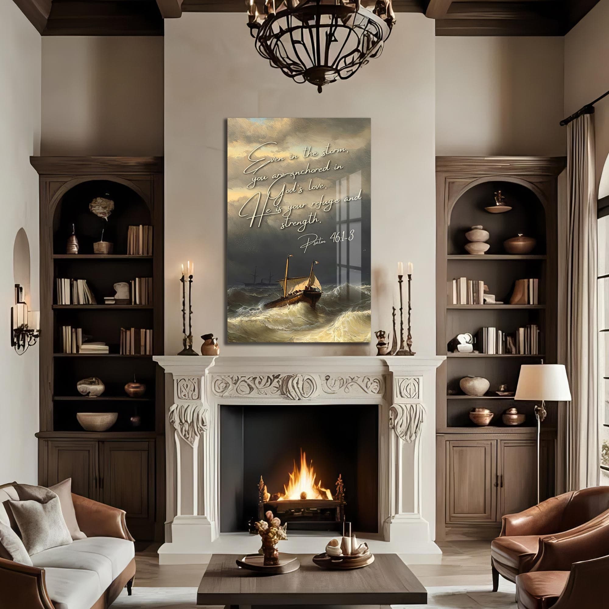 Artronauts Glass Print Anchor in the Storm– Christian Tempered Glass Wall Art