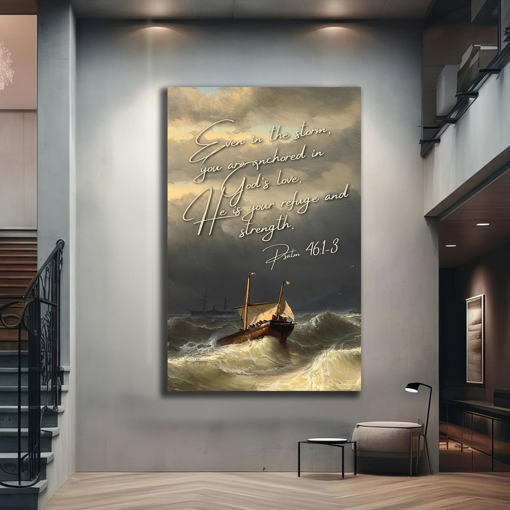 Artronauts Glass Print Anchor in the Storm– Christian Tempered Glass Wall Art