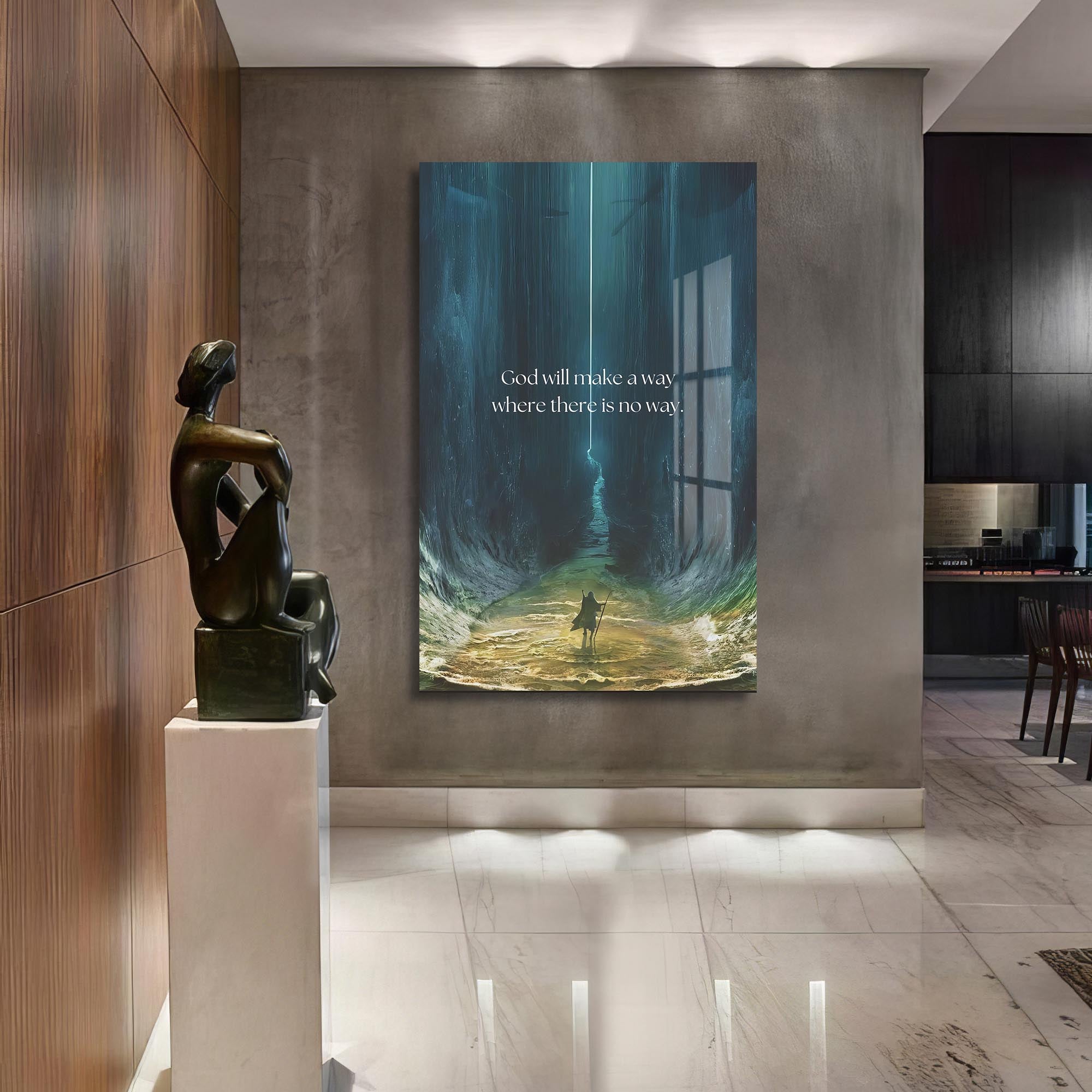 Artronauts Glass Print God Will Make a Way– Christian Tempered Glass Wall Art