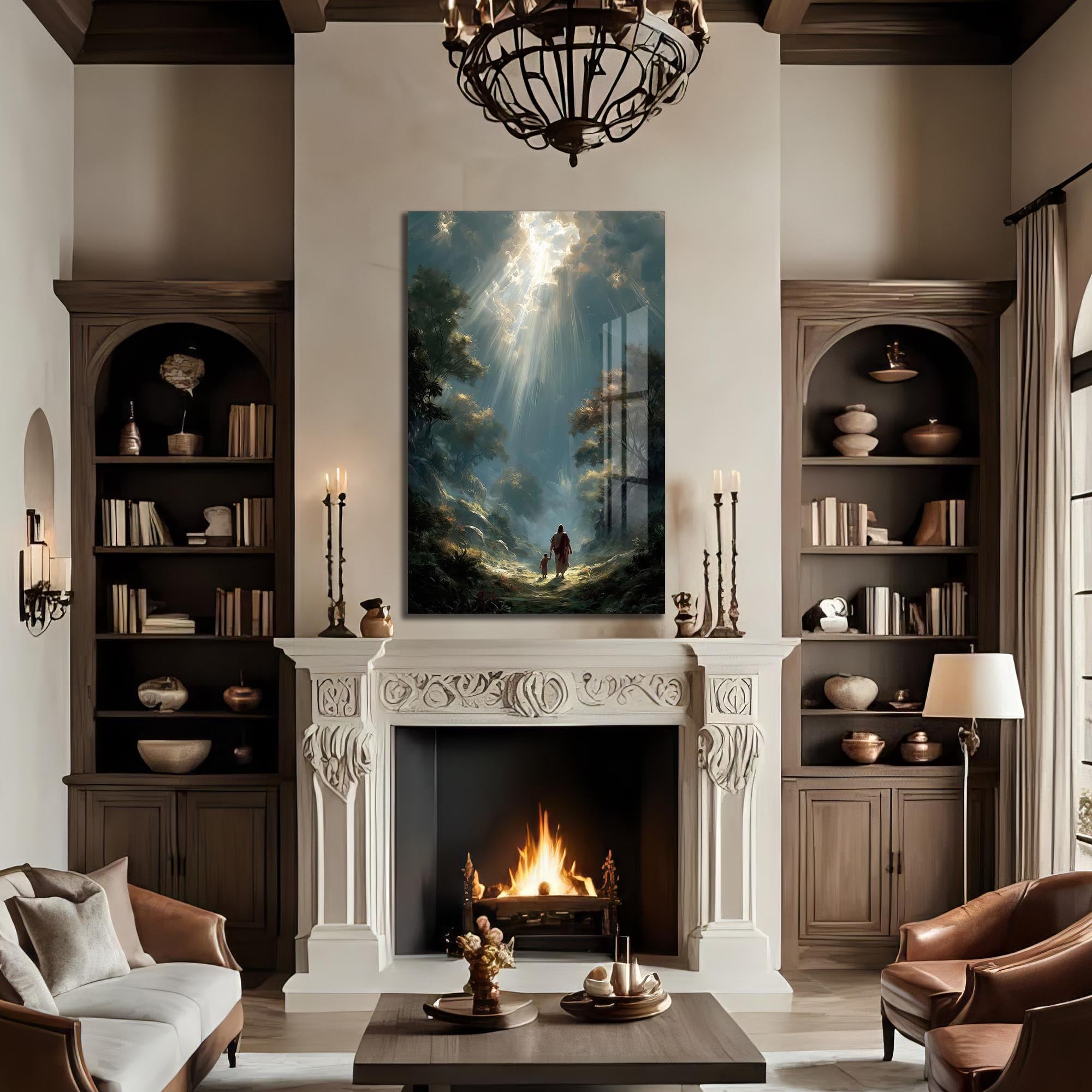 Artronauts Glass Print Walk With Me– Christian Tempered Glass Wall Art