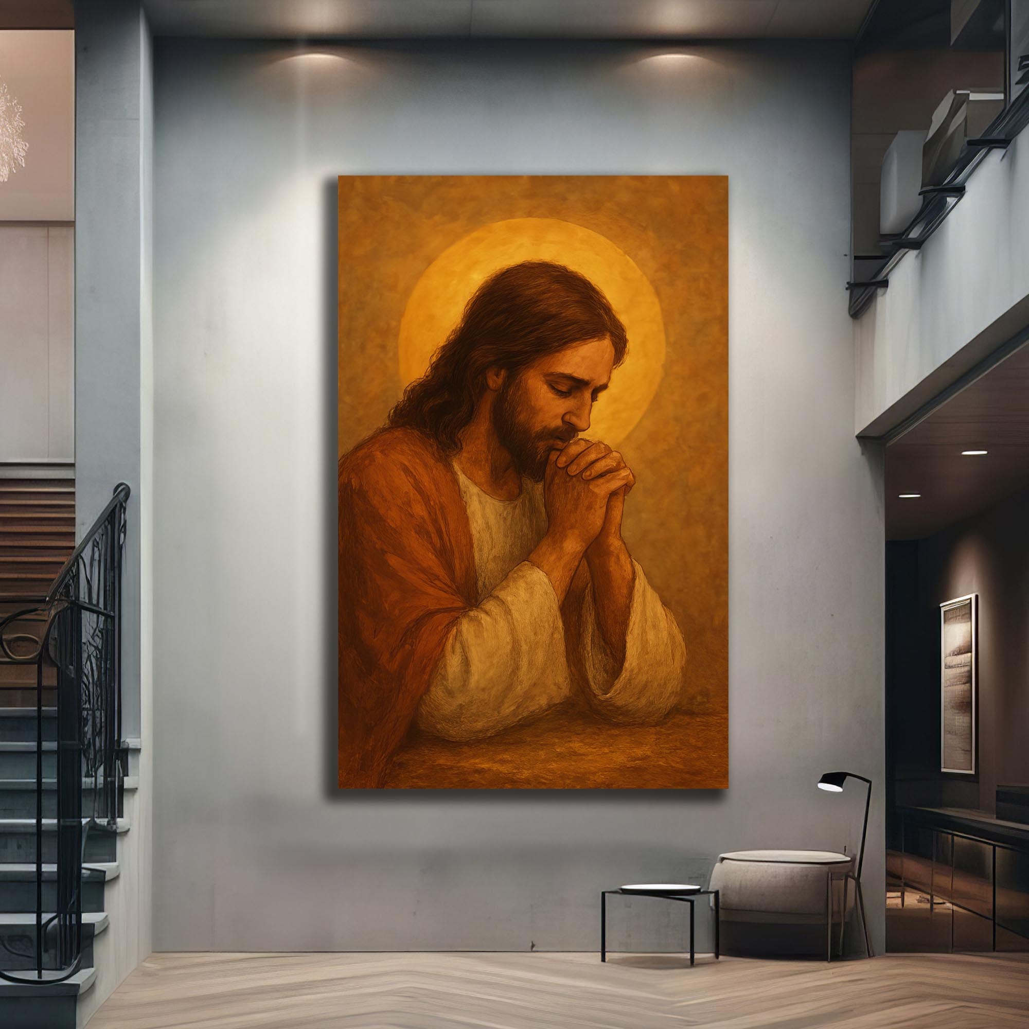 Artronauts Glass Print Prayer of Light– Christian Tempered Glass Wall Art