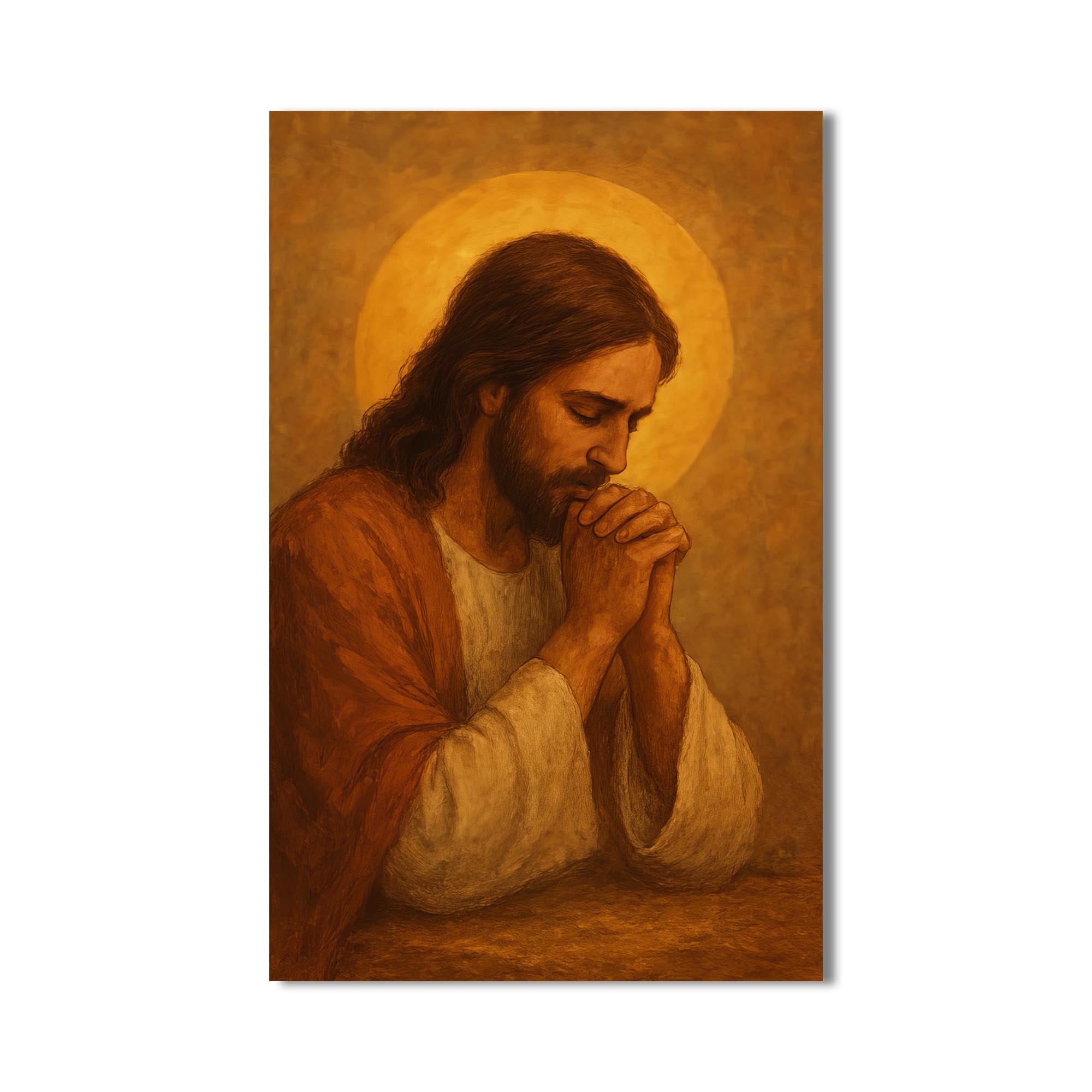 Artronauts Glass Print Prayer of Light– Christian Tempered Glass Wall Art