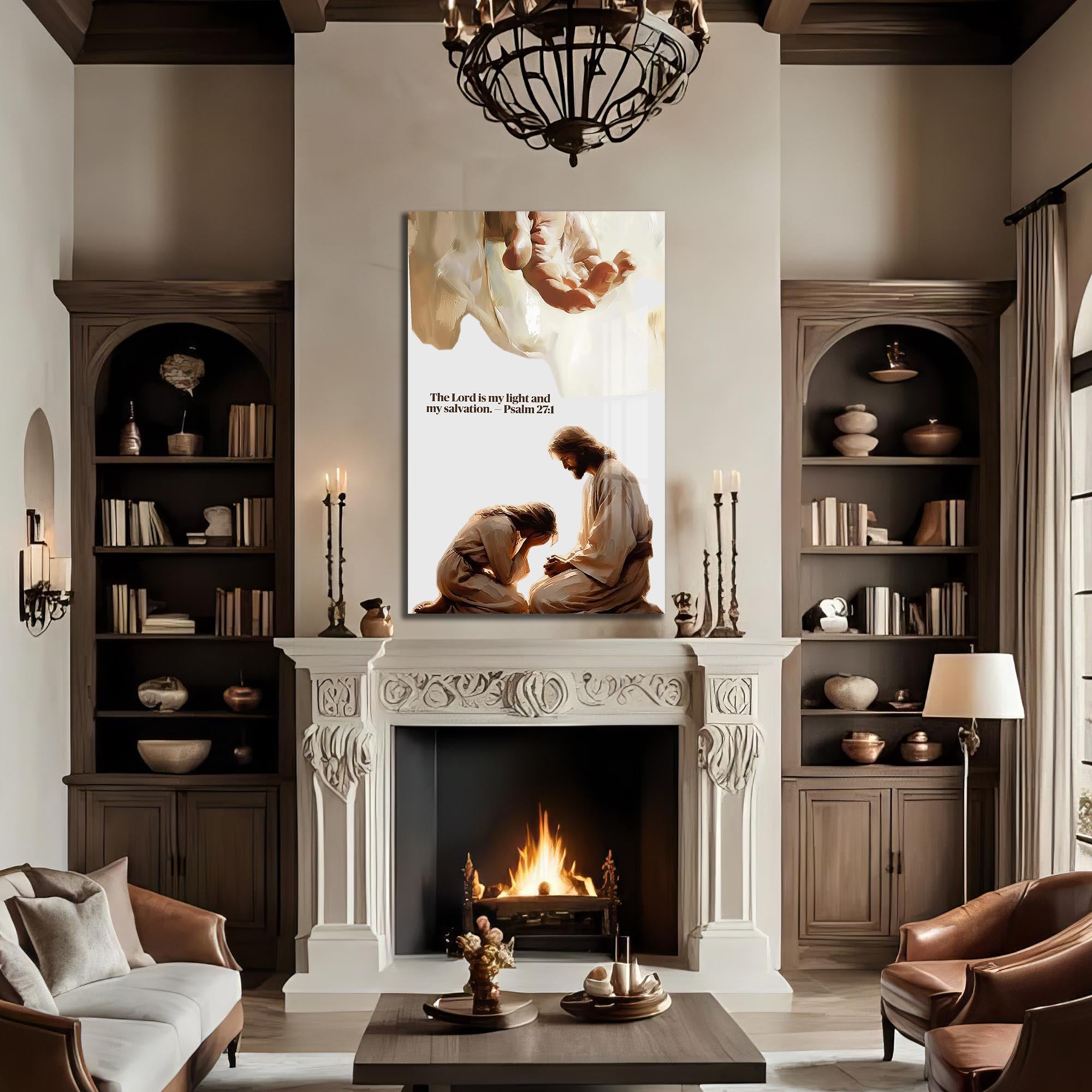 Artronauts Glass Print My Light and Salvation– Christian Tempered Glass Wall Art