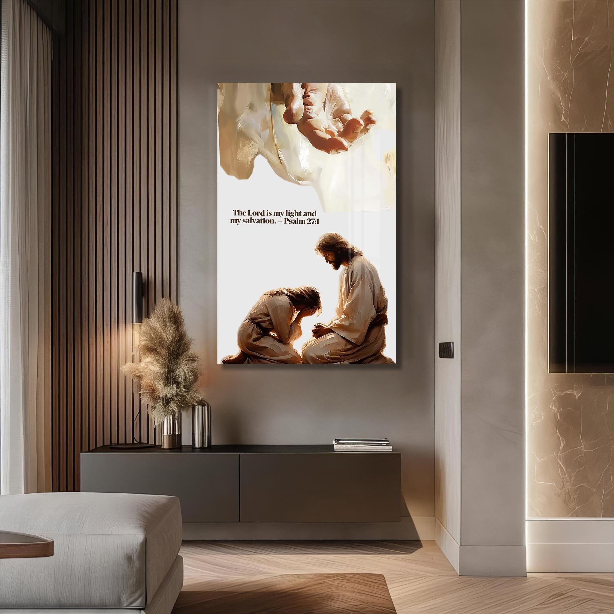 Artronauts Glass Print My Light and Salvation– Christian Tempered Glass Wall Art