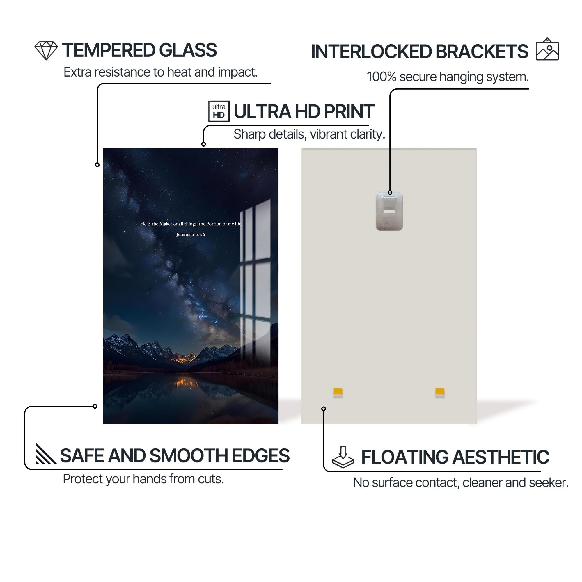 Artronauts Glass Print He Shall Reign– Christian Tempered Glass Wall Art