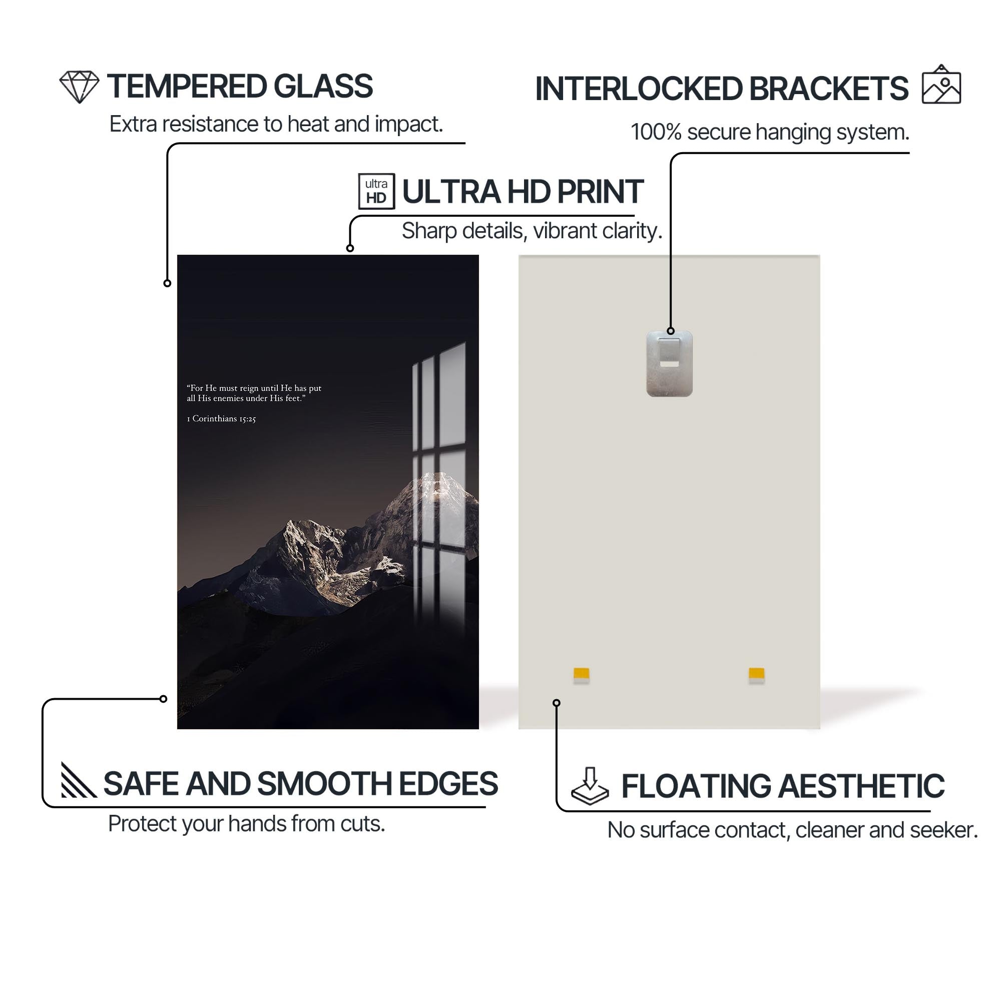 Artronauts Glass Print Strength in Stillness– Christian Tempered Glass Wall Art