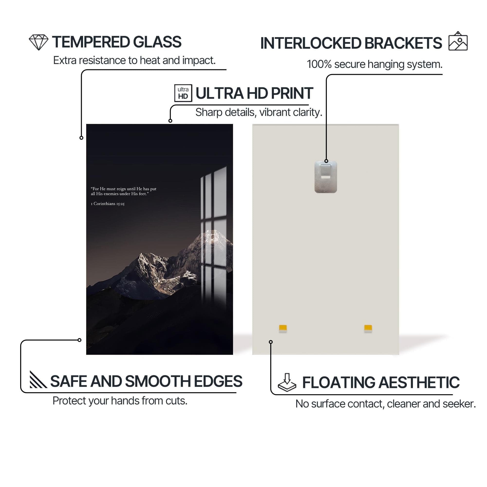 Artronauts Glass Print Strength in Stillness– Christian Tempered Glass Wall Art