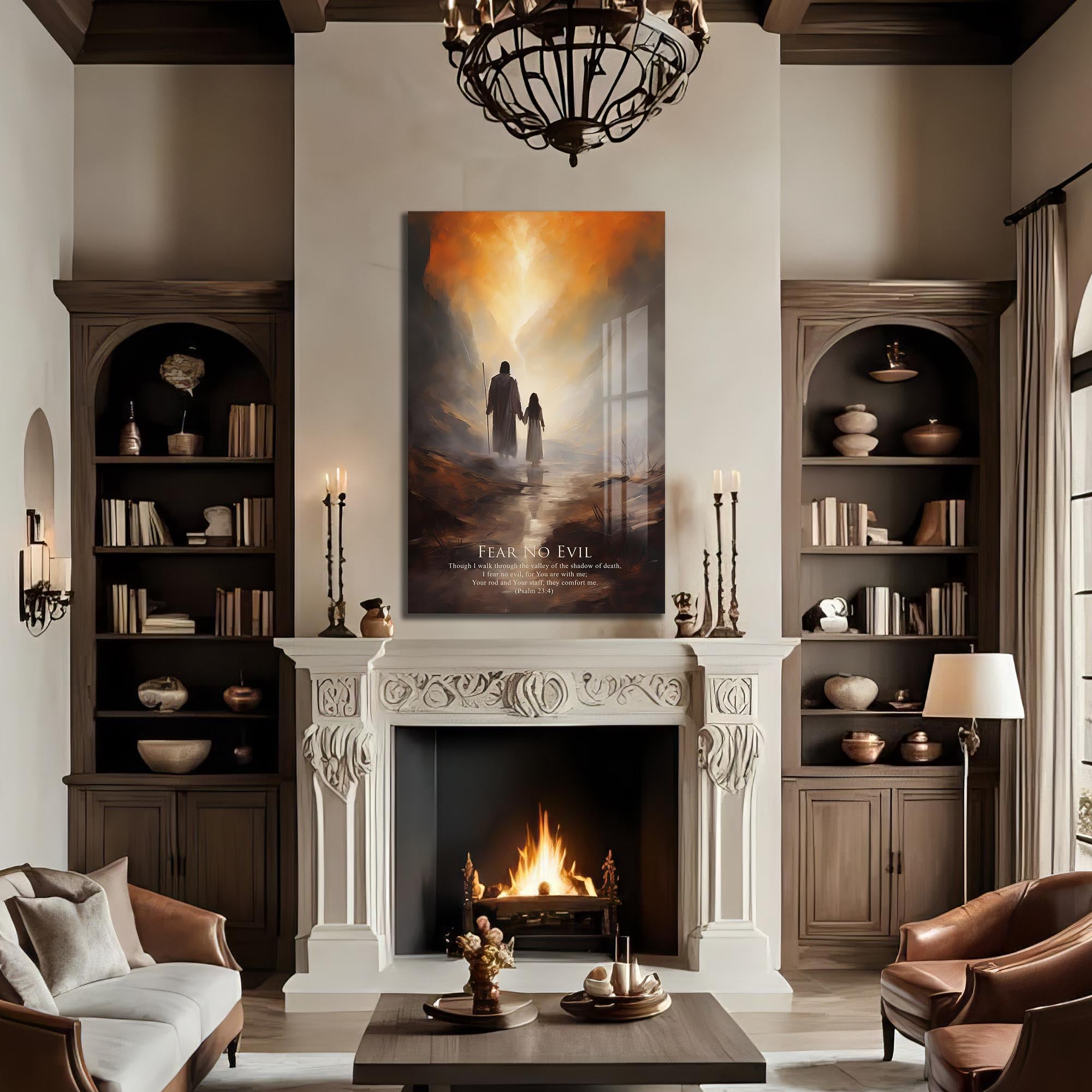 Artronauts Glass Print Fear No Evil– Christian Tempered Glass Wall Art