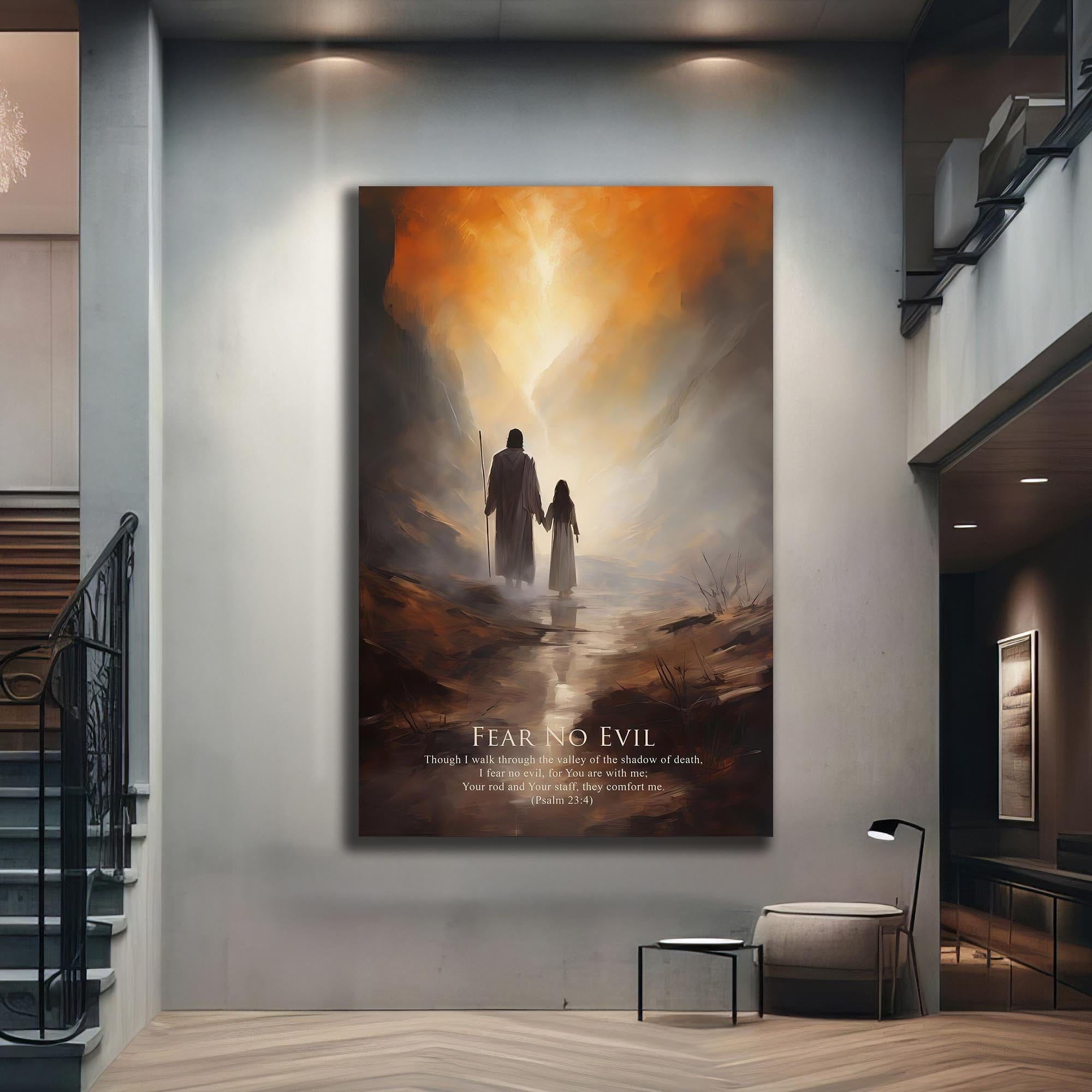 Artronauts Glass Print Fear No Evil– Christian Tempered Glass Wall Art