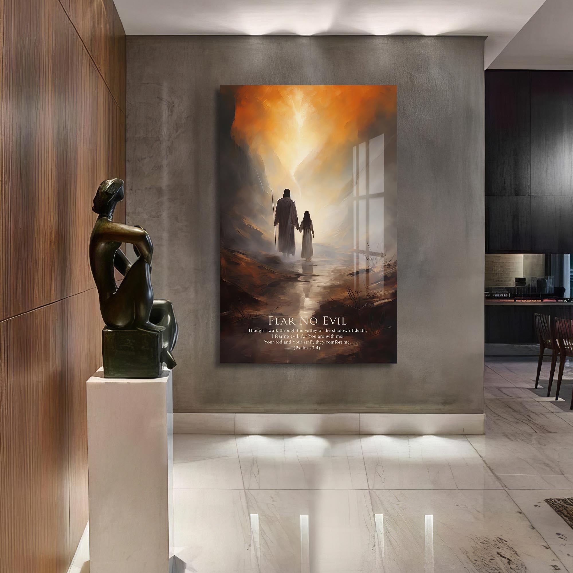 Artronauts Glass Print Fear No Evil– Christian Tempered Glass Wall Art