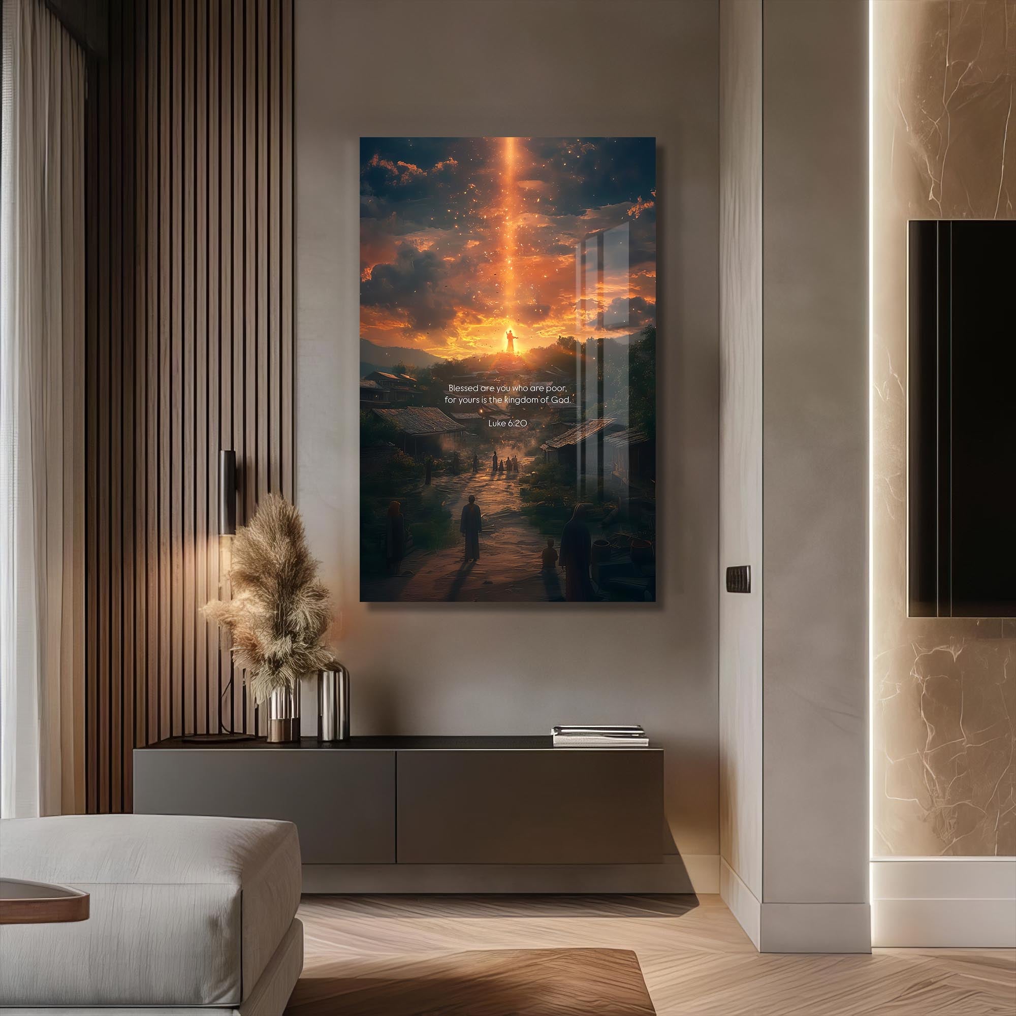 Artronauts Glass Print Blessed Are You– Christian Tempered Glass Wall Art