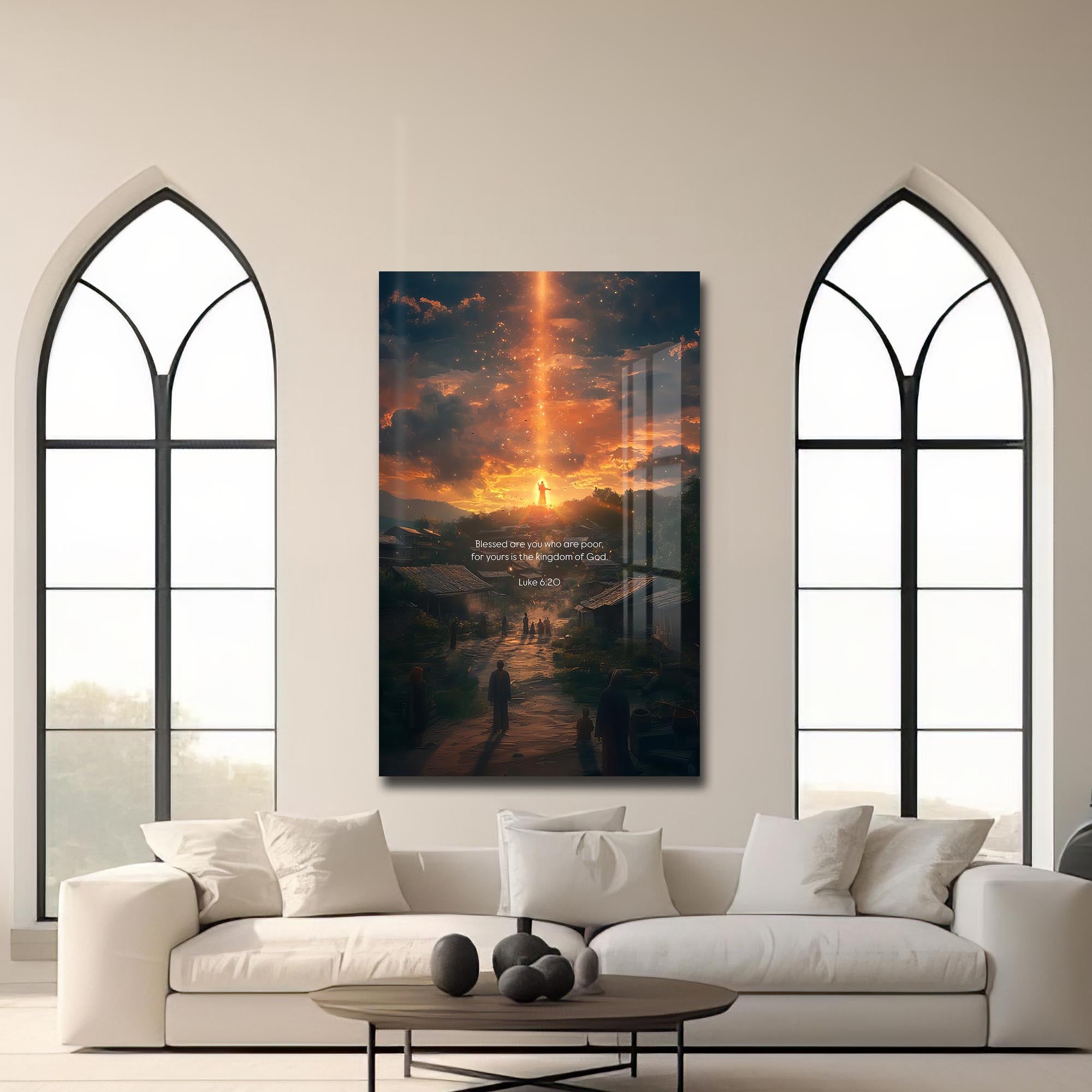 Artronauts Glass Print Blessed Are You– Christian Tempered Glass Wall Art