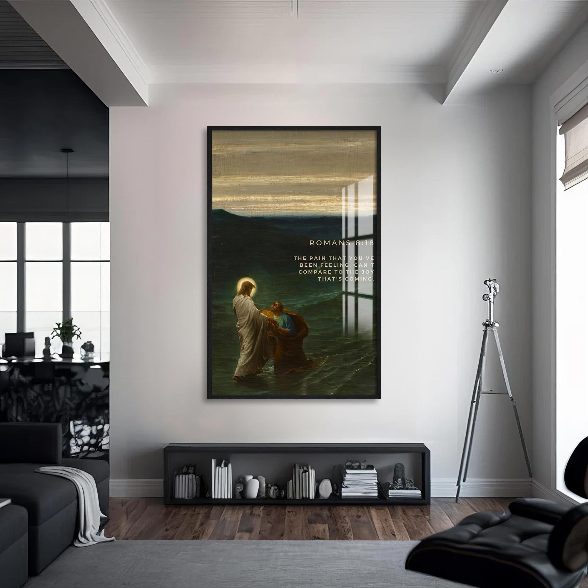 Artronauts Glass Print S | 72x46 cm | 28.3"x18.1" / Black Greater Glory– Christian Tempered Glass Wall Art
