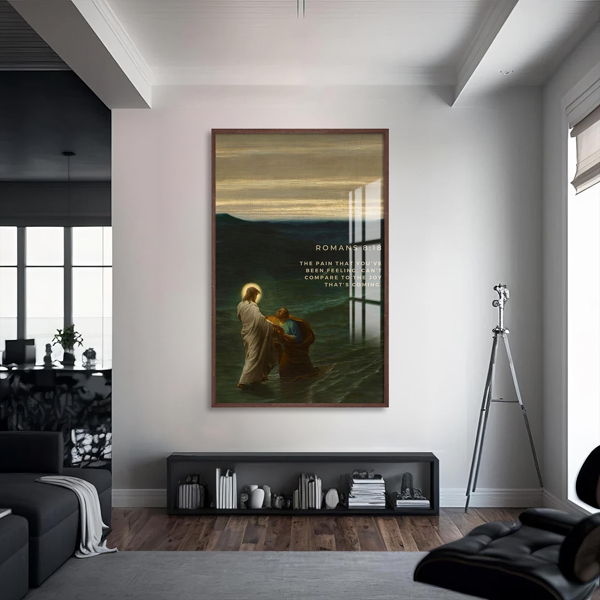 Artronauts Glass Print S | 72x46 cm | 28.3"x18.1" / Walnut Greater Glory– Christian Tempered Glass Wall Art