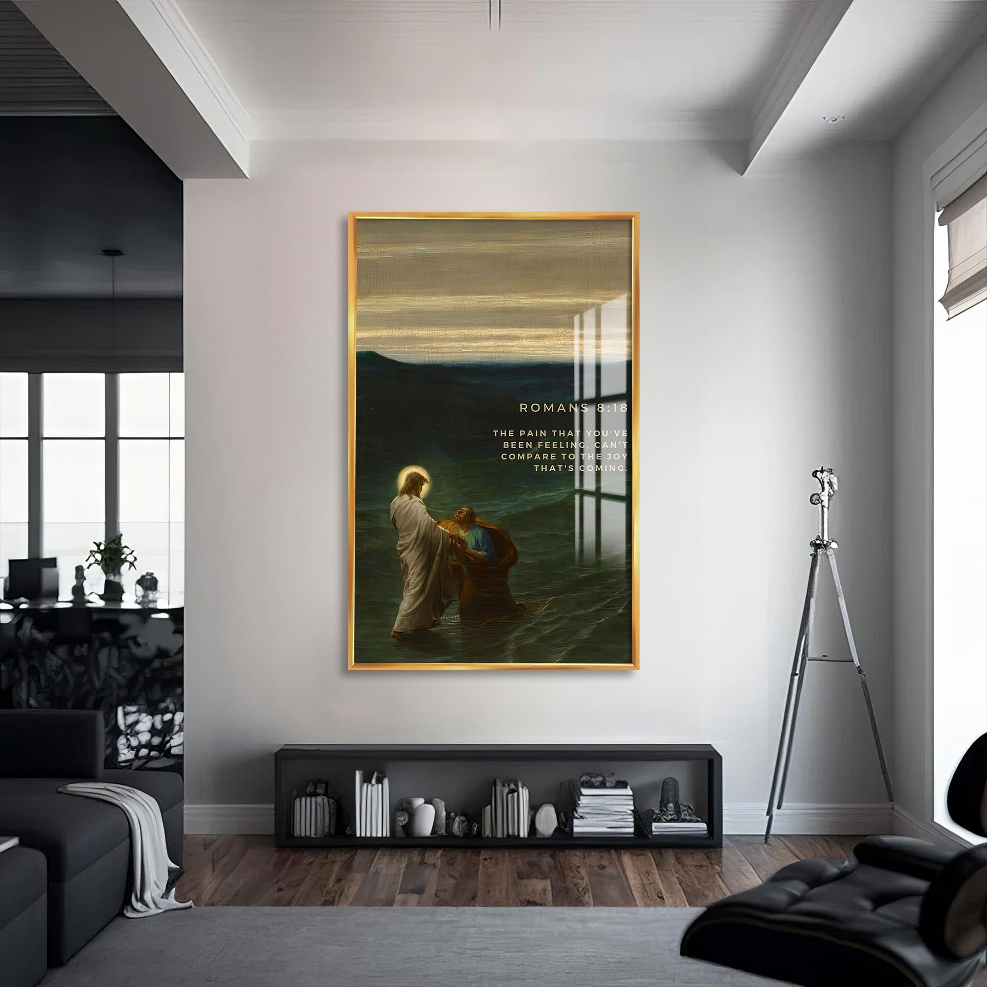 Artronauts Glass Print S | 72x46 cm | 28.3"x18.1" / Gold Greater Glory– Christian Tempered Glass Wall Art