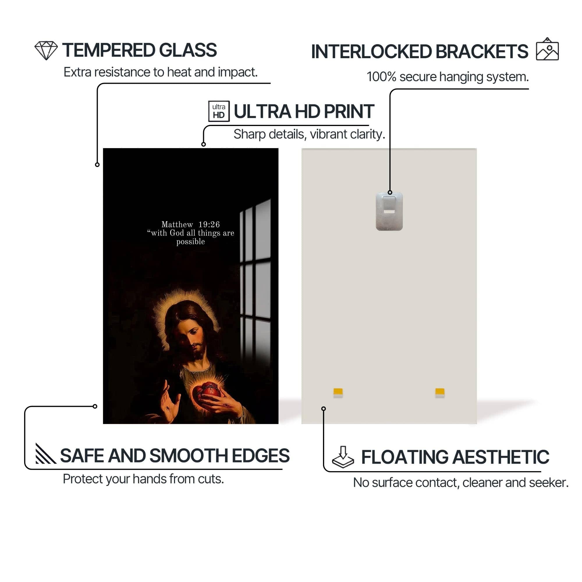 Artronauts Glass Print All Things Possible– Christian Tempered Glass Wall Art