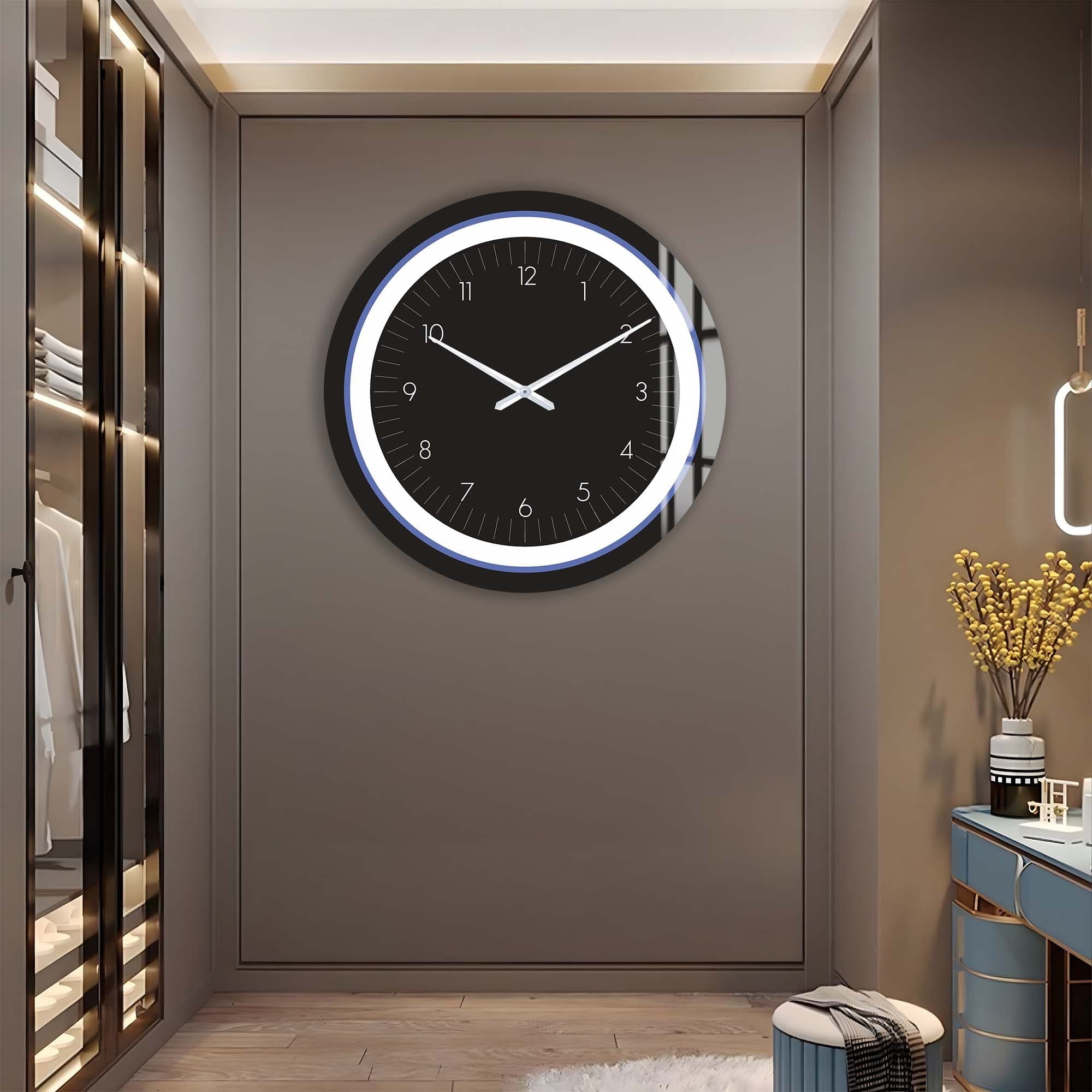 Artronauts Glass Print Sapphire Touch II - Glass Wall Clock