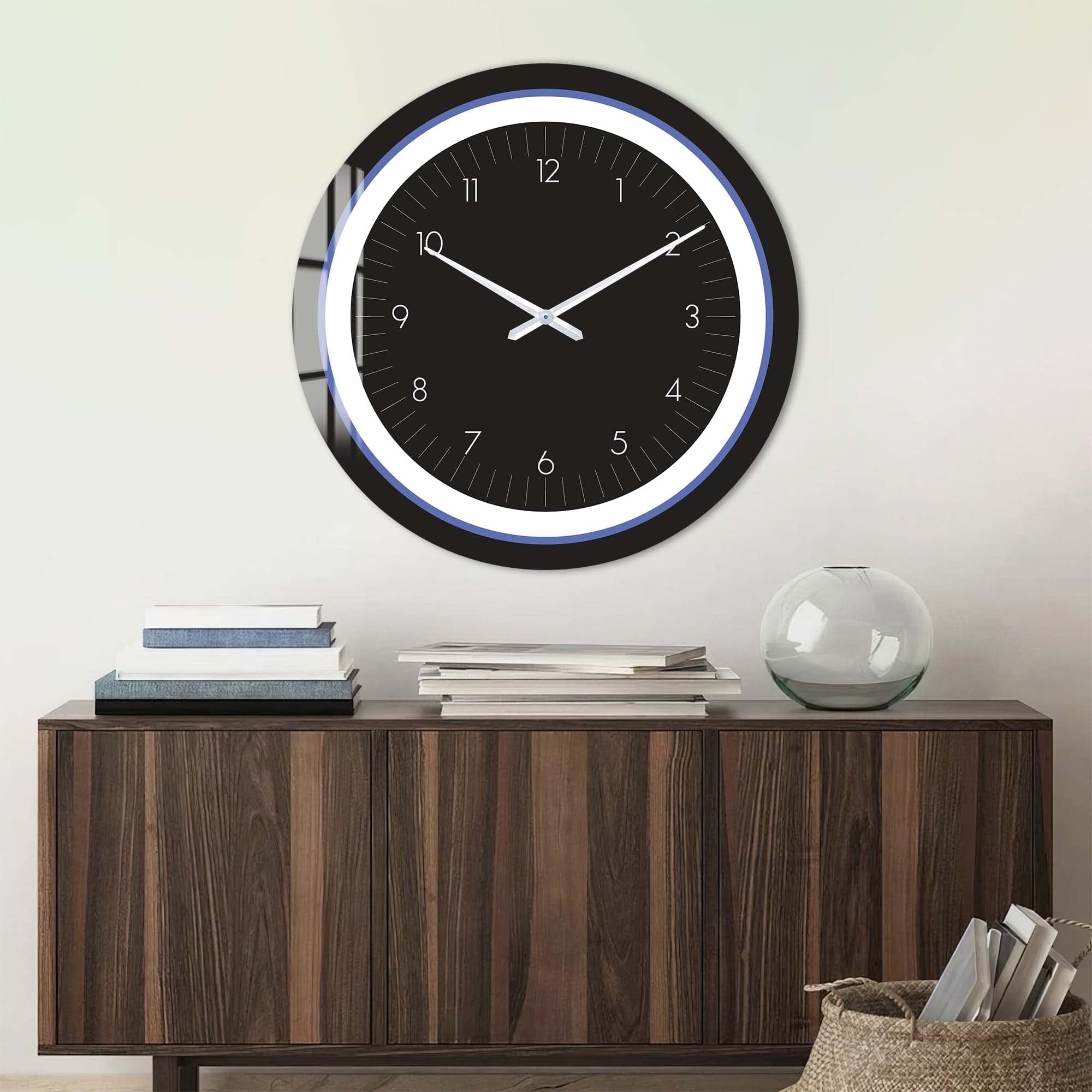 Artronauts Glass Print Sapphire Touch II - Glass Wall Clock