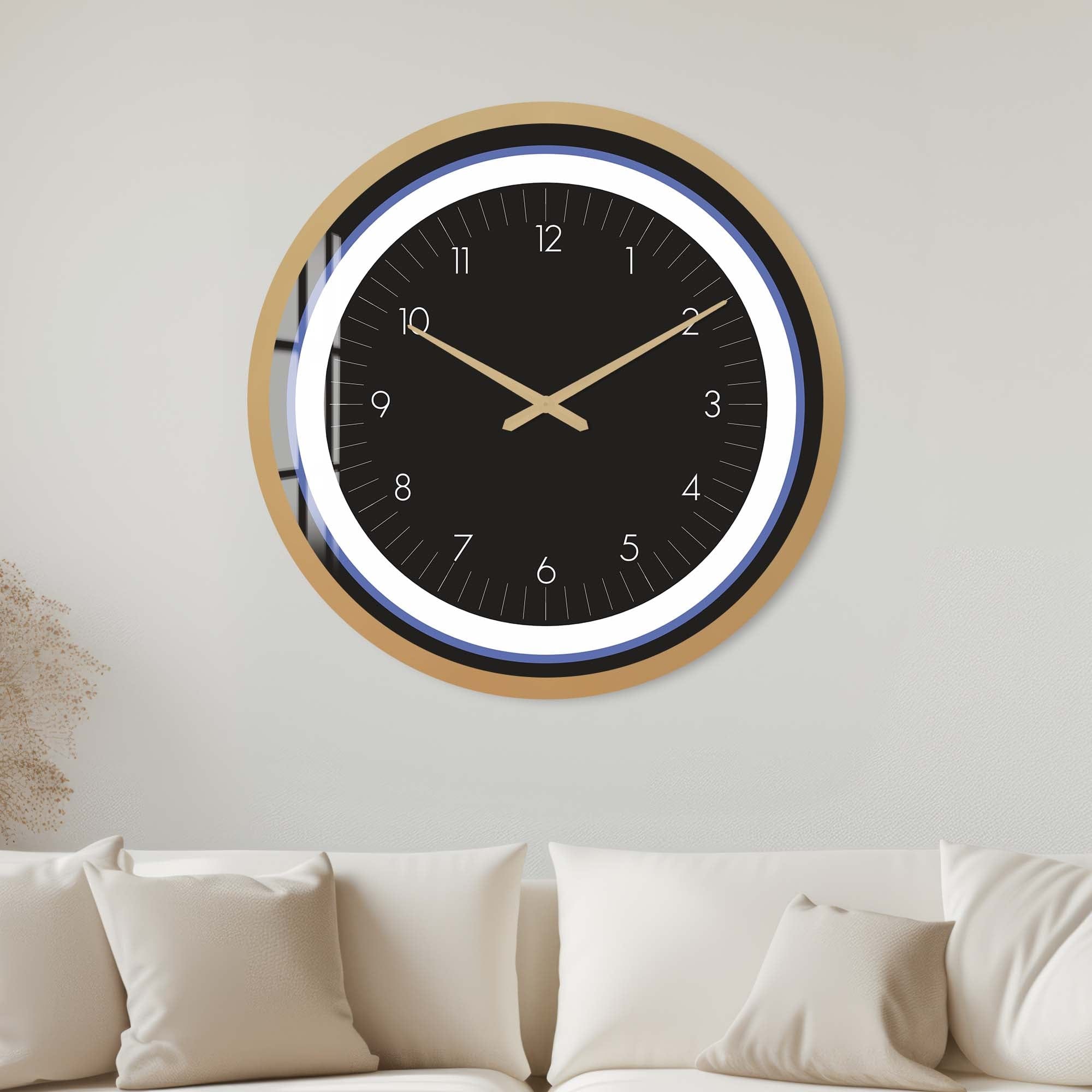 Artronauts Glass Print 40 cm ⌀ | 15.7" / Gold Sapphire Touch II - Glass Wall Clock