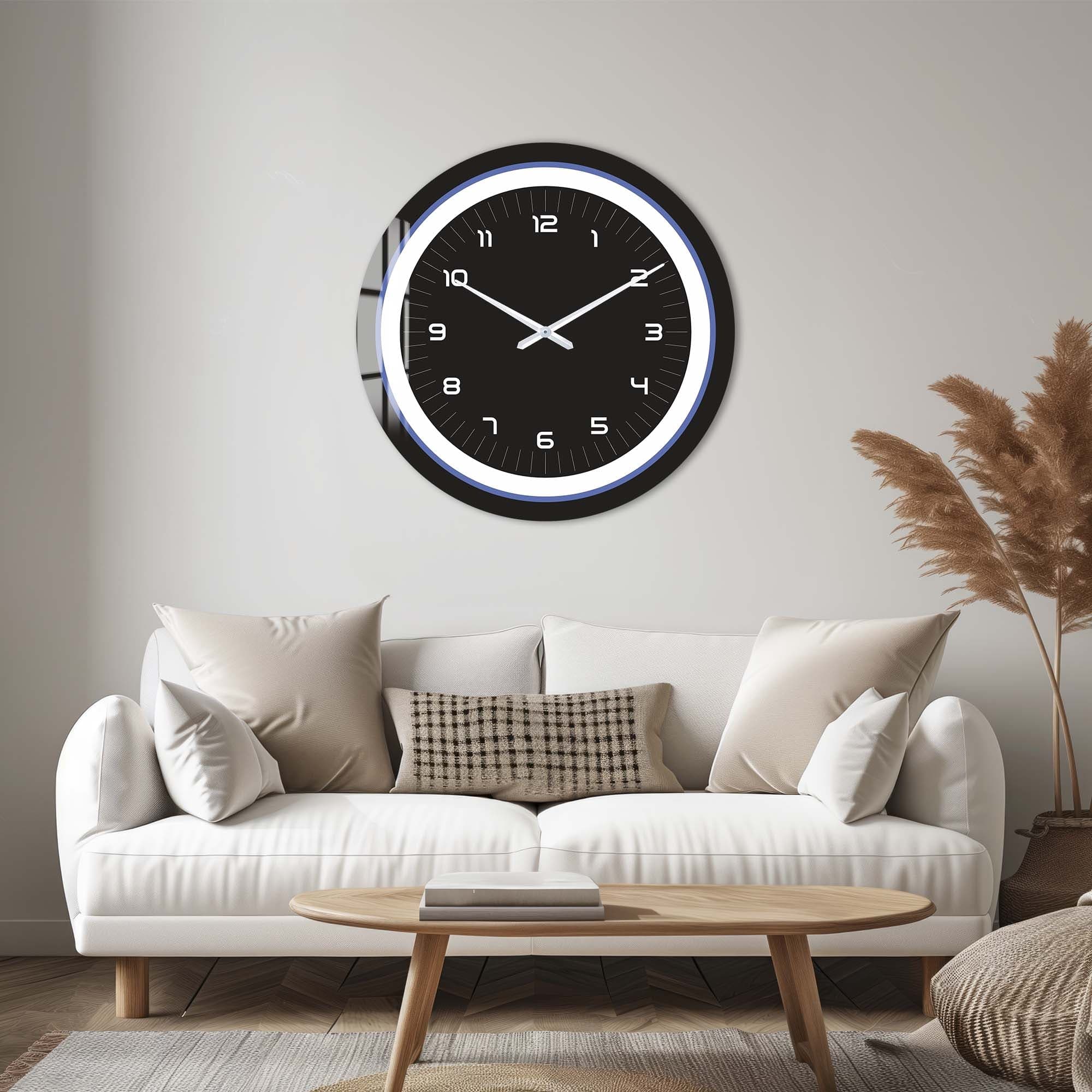 Artronauts Glass Print Sapphire Touch III - Glass Wall Clock