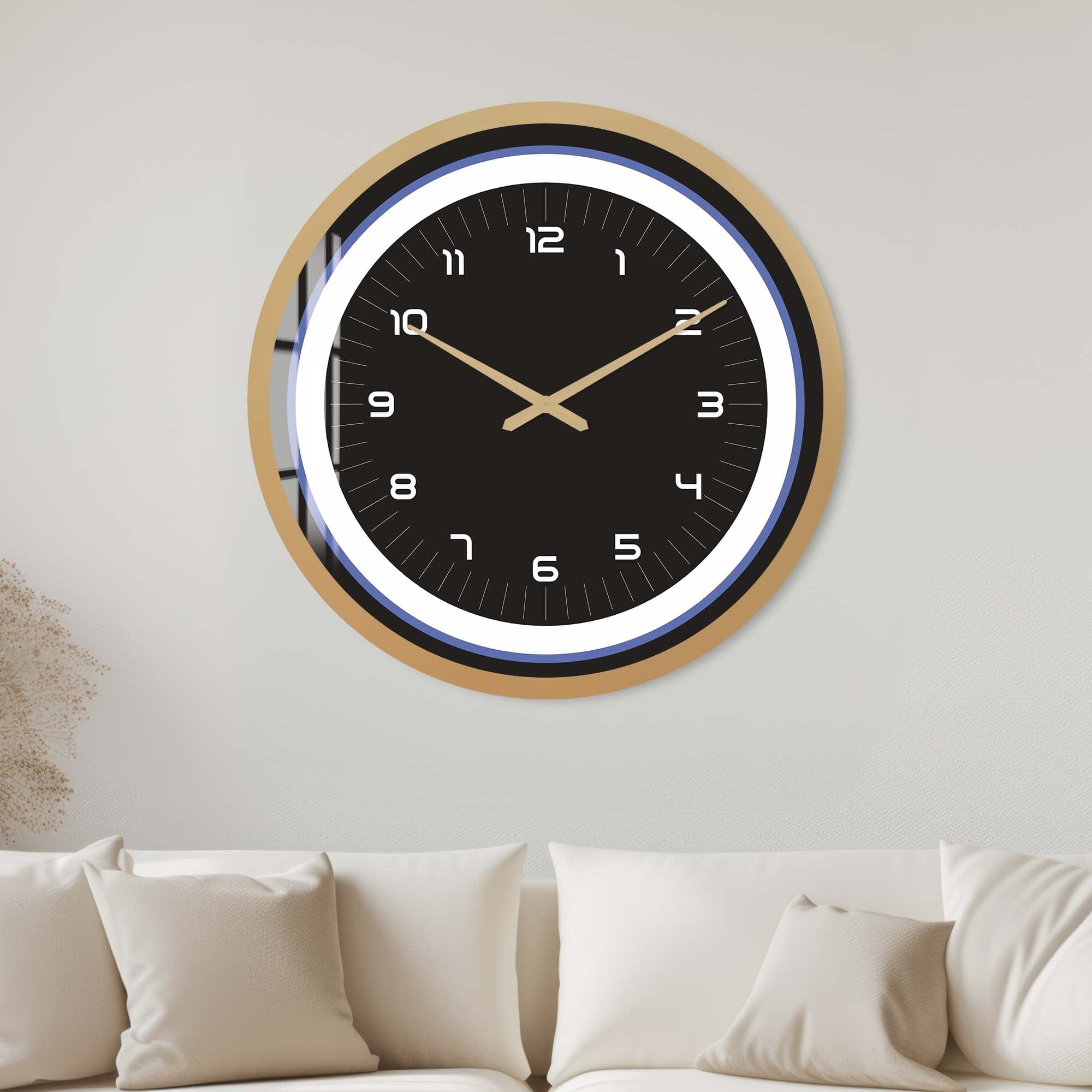Artronauts Glass Print 40 cm ⌀ | 15.7" / Gold Sapphire Touch III - Glass Wall Clock