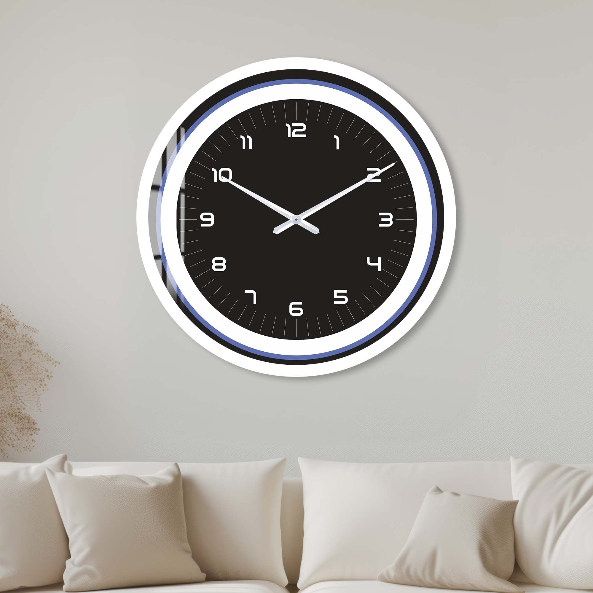 Sapphire Touch III - Glass Wall Clock