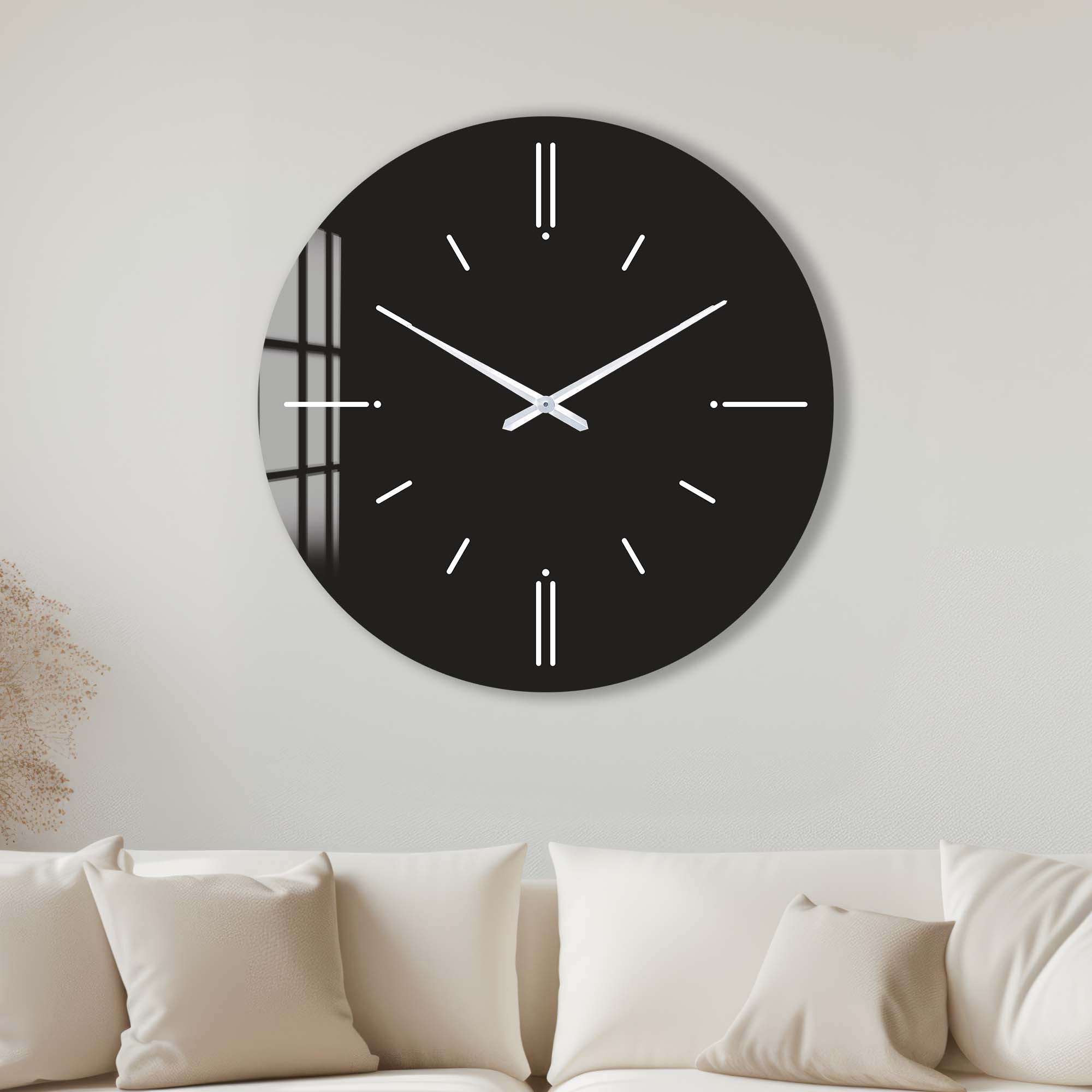 Artronauts Glass Print 40 cm ⌀ | 15.7" / Frameless Minimal - Glass Wall Clock
