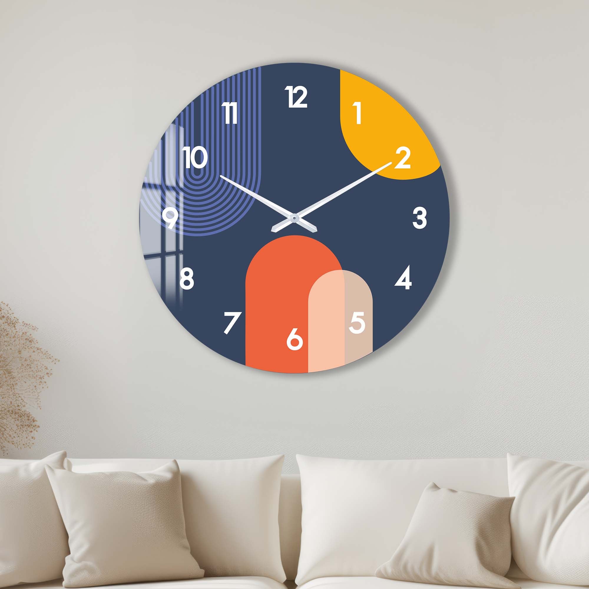 Artronauts Glass Print 40 cm ⌀ | 15.7" / Frameless Puffy - Glass Wall Clock