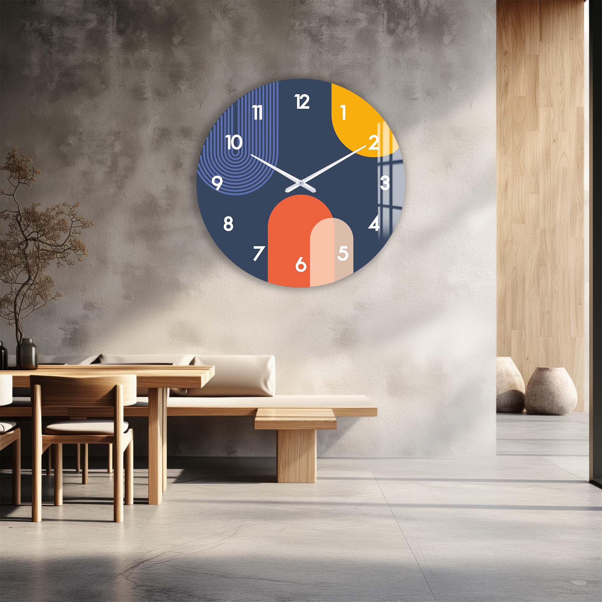 Artronauts Glass Print Puffy - Glass Wall Clock