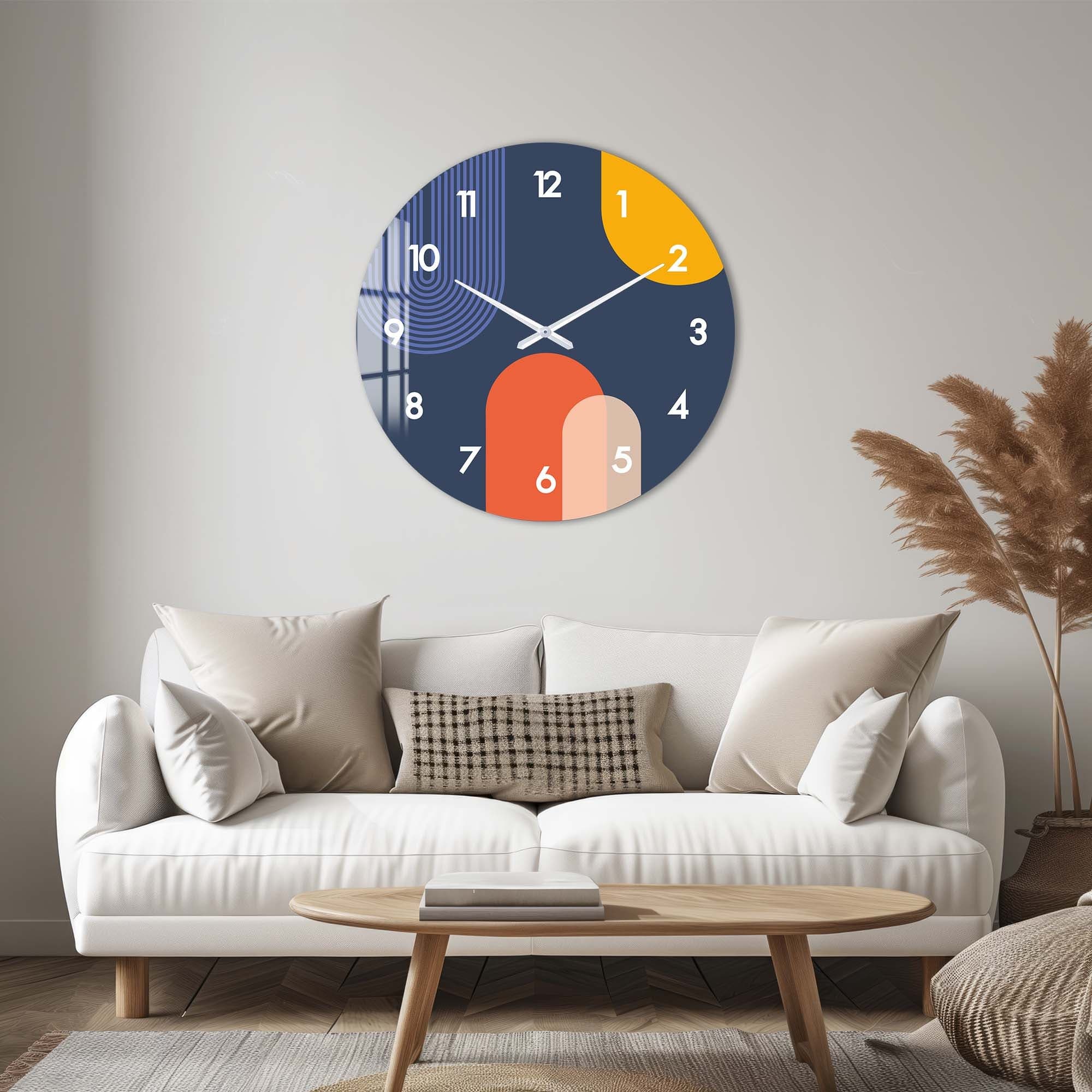 Artronauts Glass Print Puffy - Glass Wall Clock