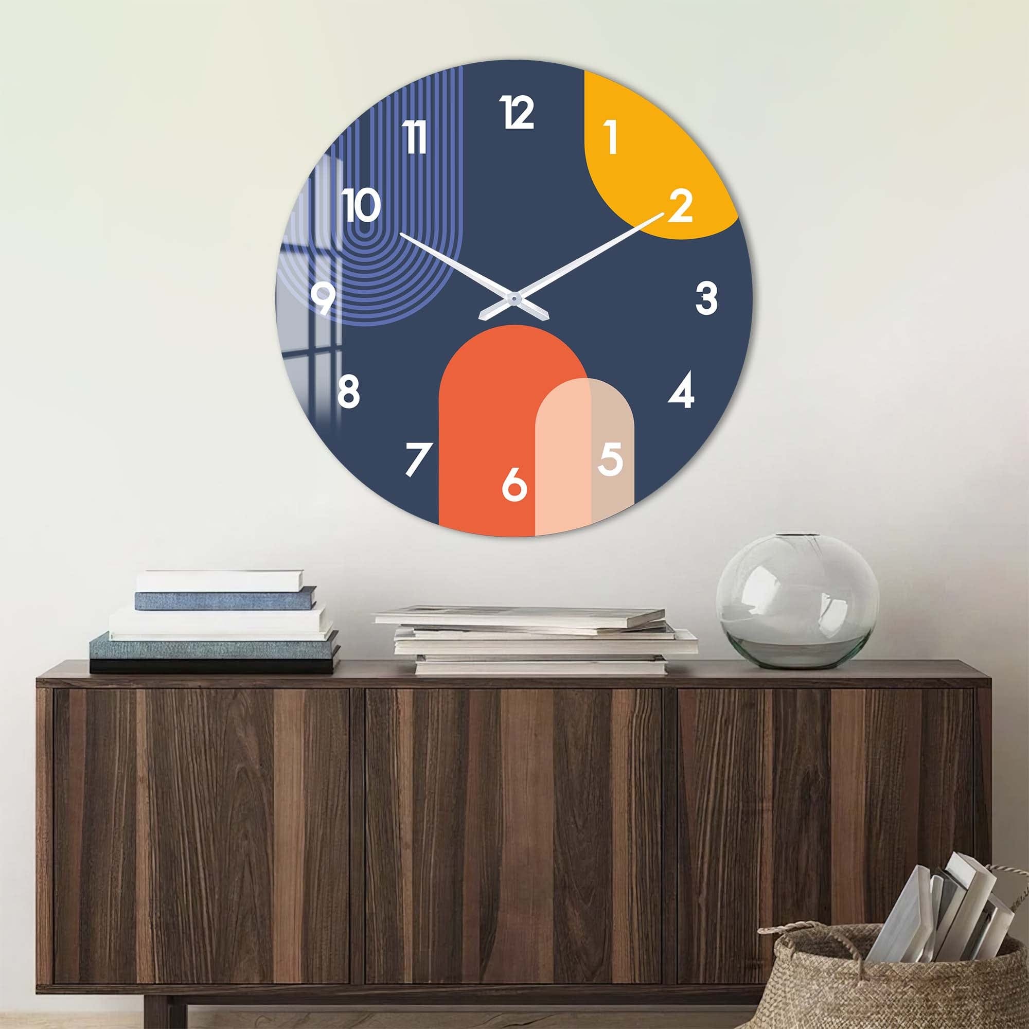Artronauts Glass Print Puffy - Glass Wall Clock