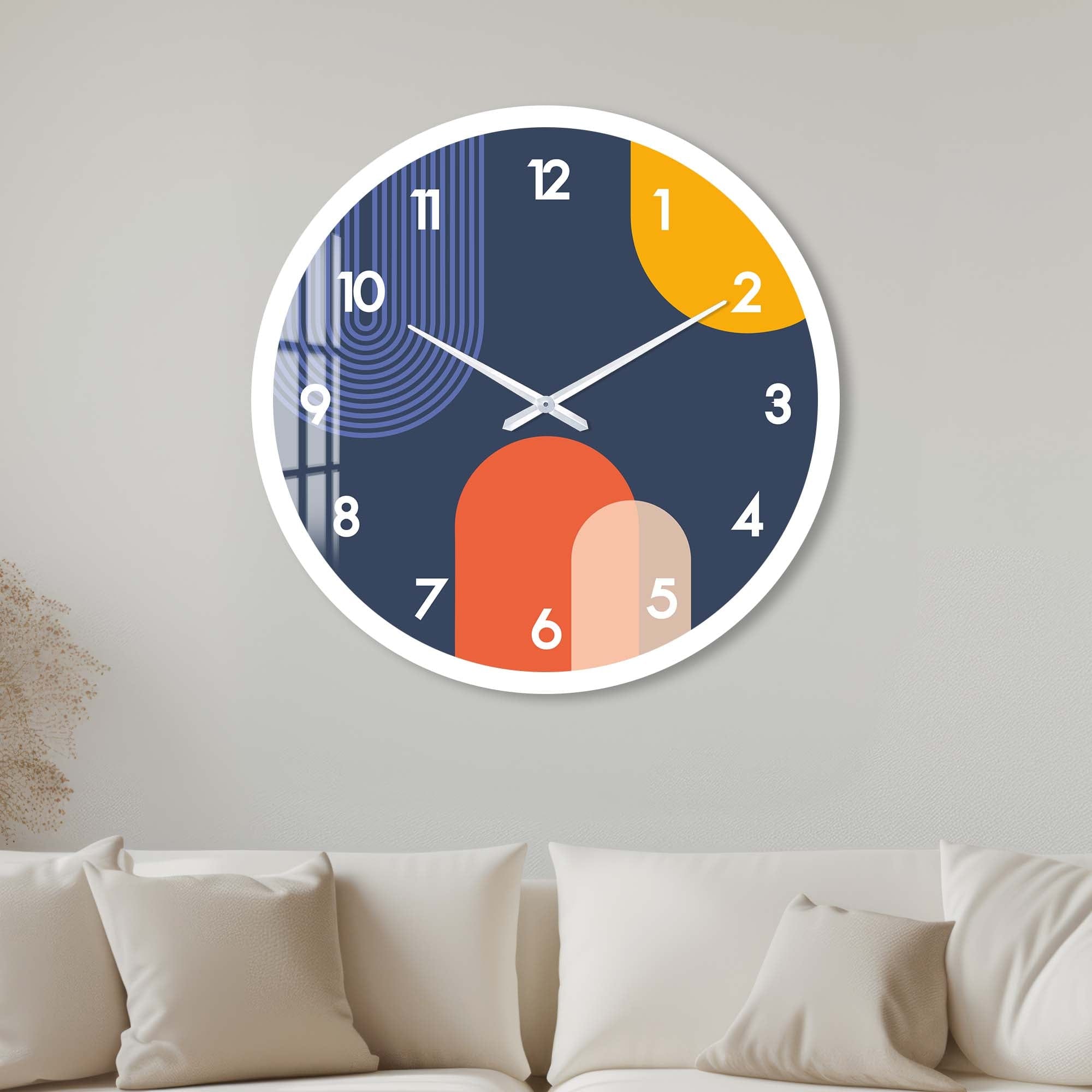 Artronauts Glass Print 40 cm ⌀ | 15.7" / White Puffy - Glass Wall Clock