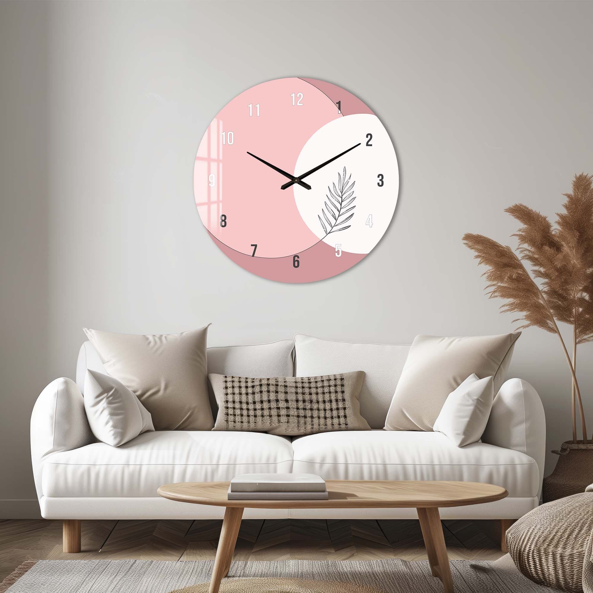Artronauts Glass Print Blush - Glass Wall Clock