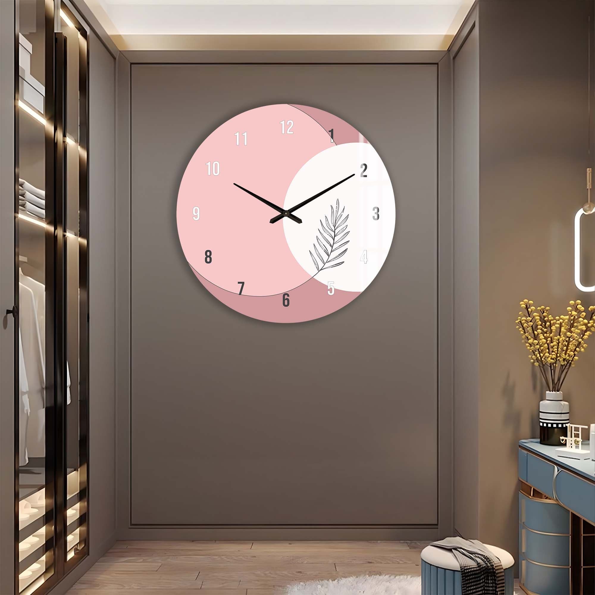 Artronauts Glass Print Blush - Glass Wall Clock