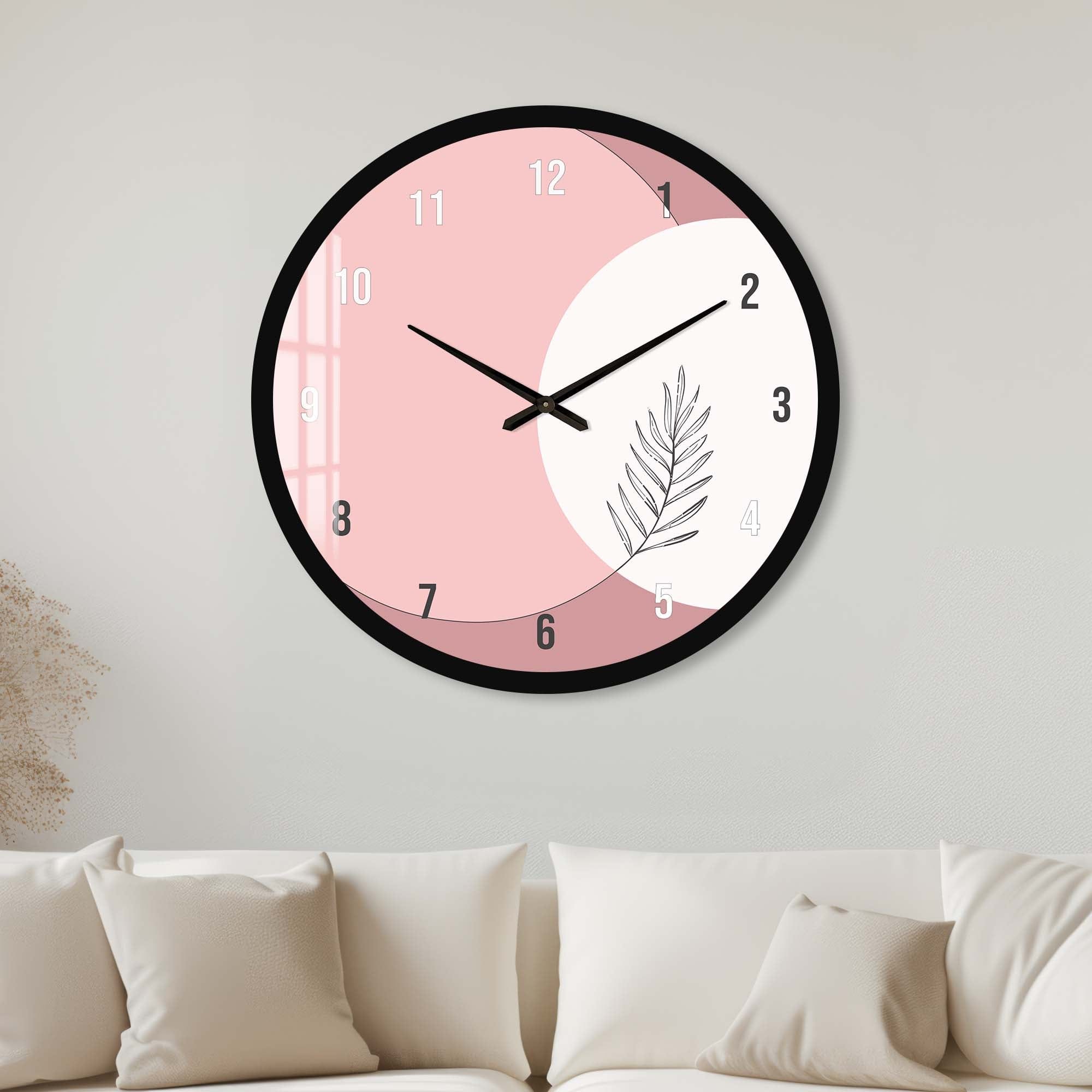 Artronauts Glass Print 40 cm ⌀ | 15.7" / Black Blush - Glass Wall Clock
